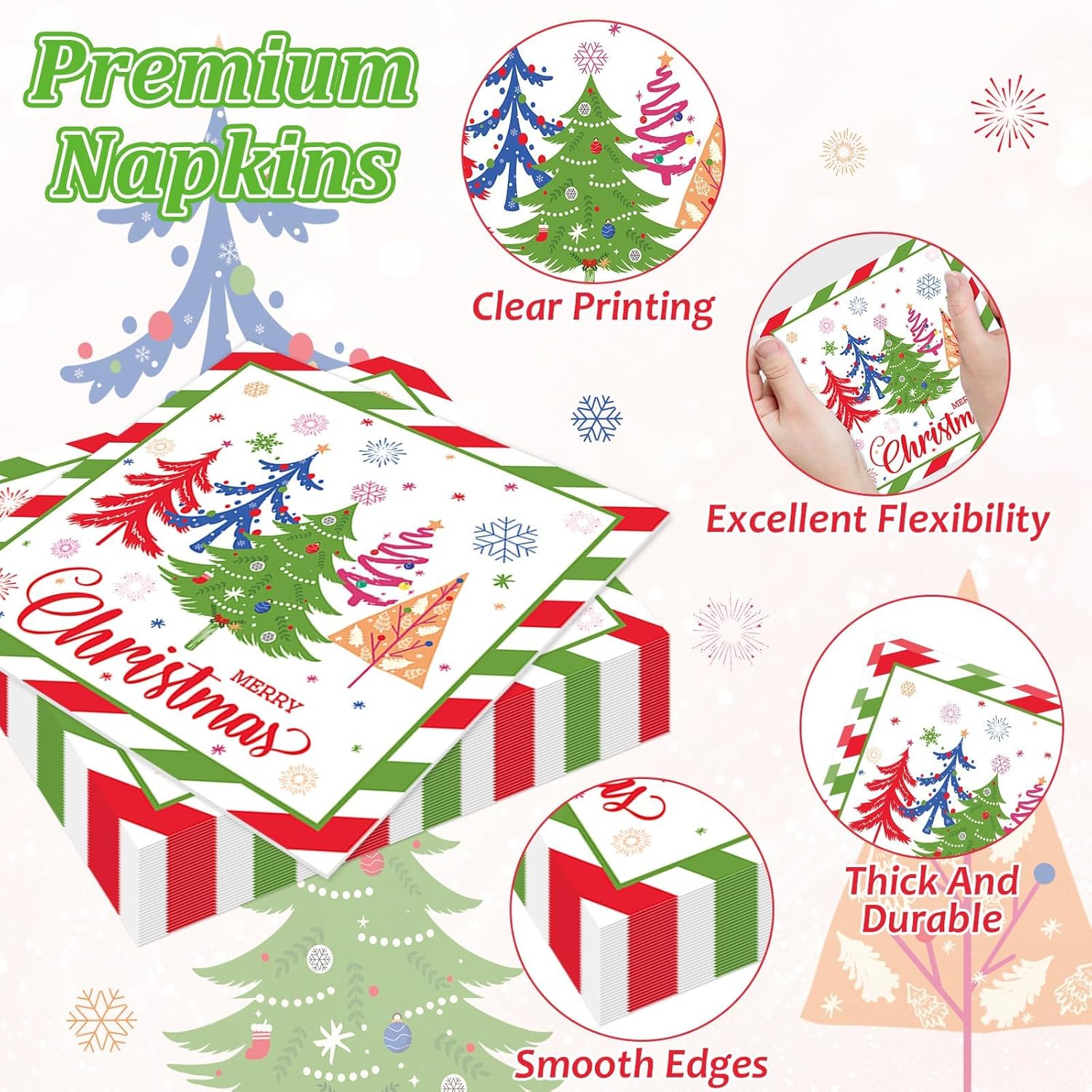 OBUSATT 96Pcs Christmas Party Supplies Set