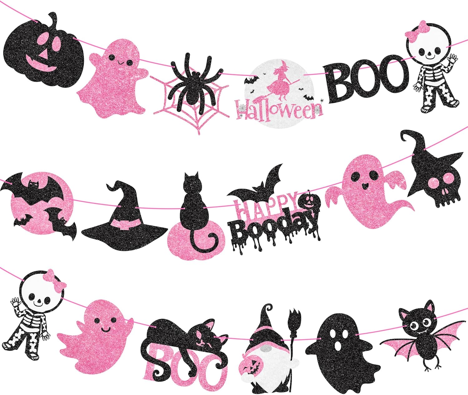 Halloween Boo Birthday Decor 2PCS Ghost Theme Banners