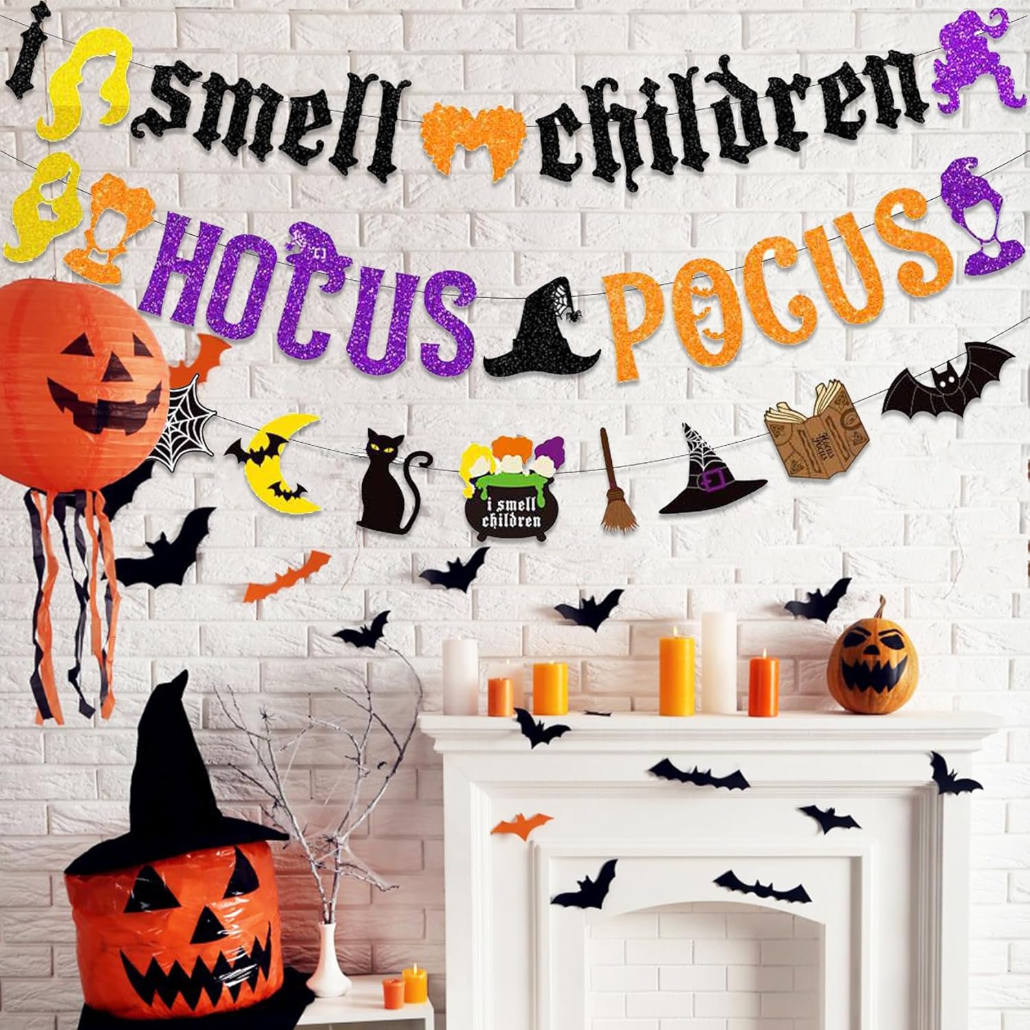 Glittery Hocus Pocus Halloween Banners 3 Pack