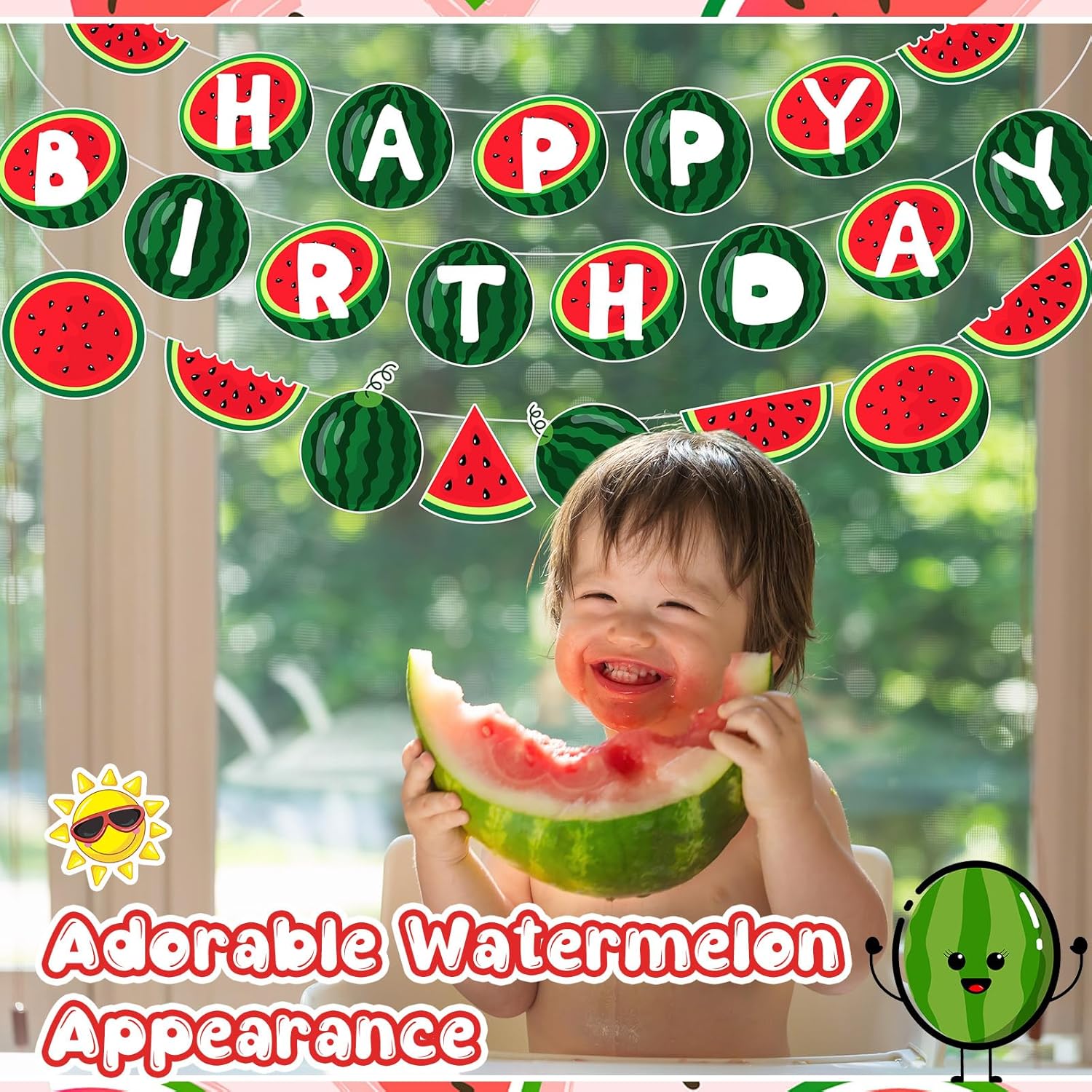 MotiMind Watermelon Birthday Banner Set