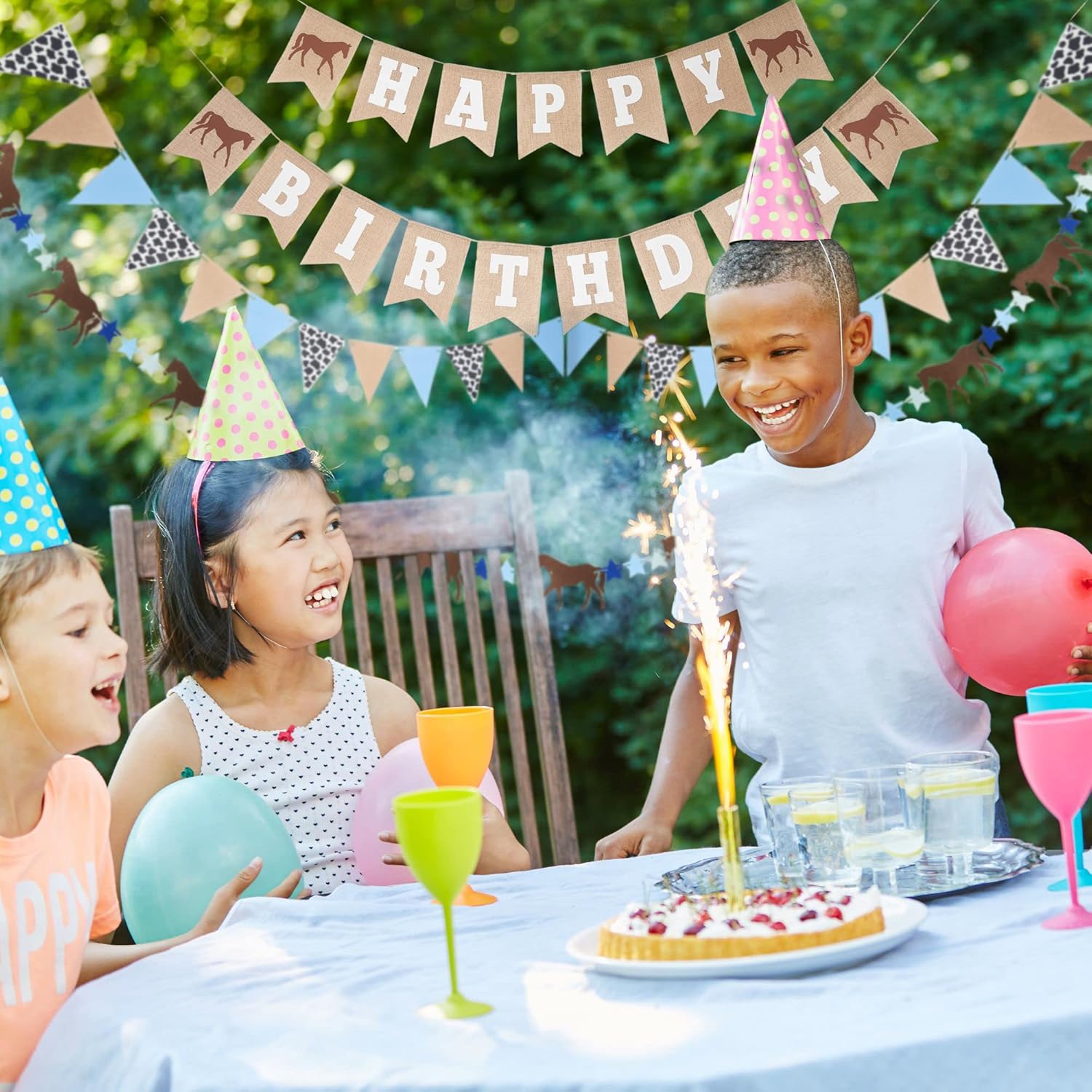Western Horse Birthday Decorations Set