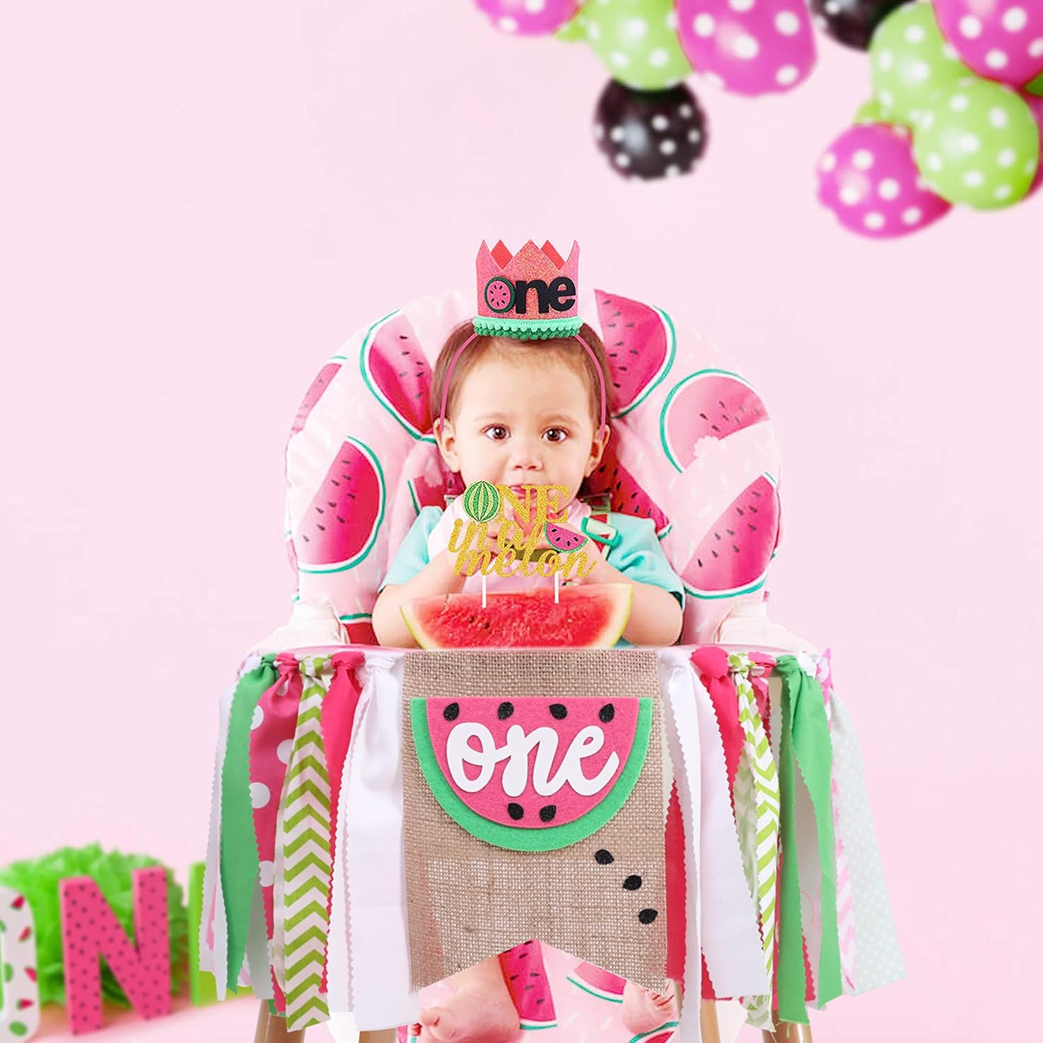 Watermelon Birthday High Chair Banner