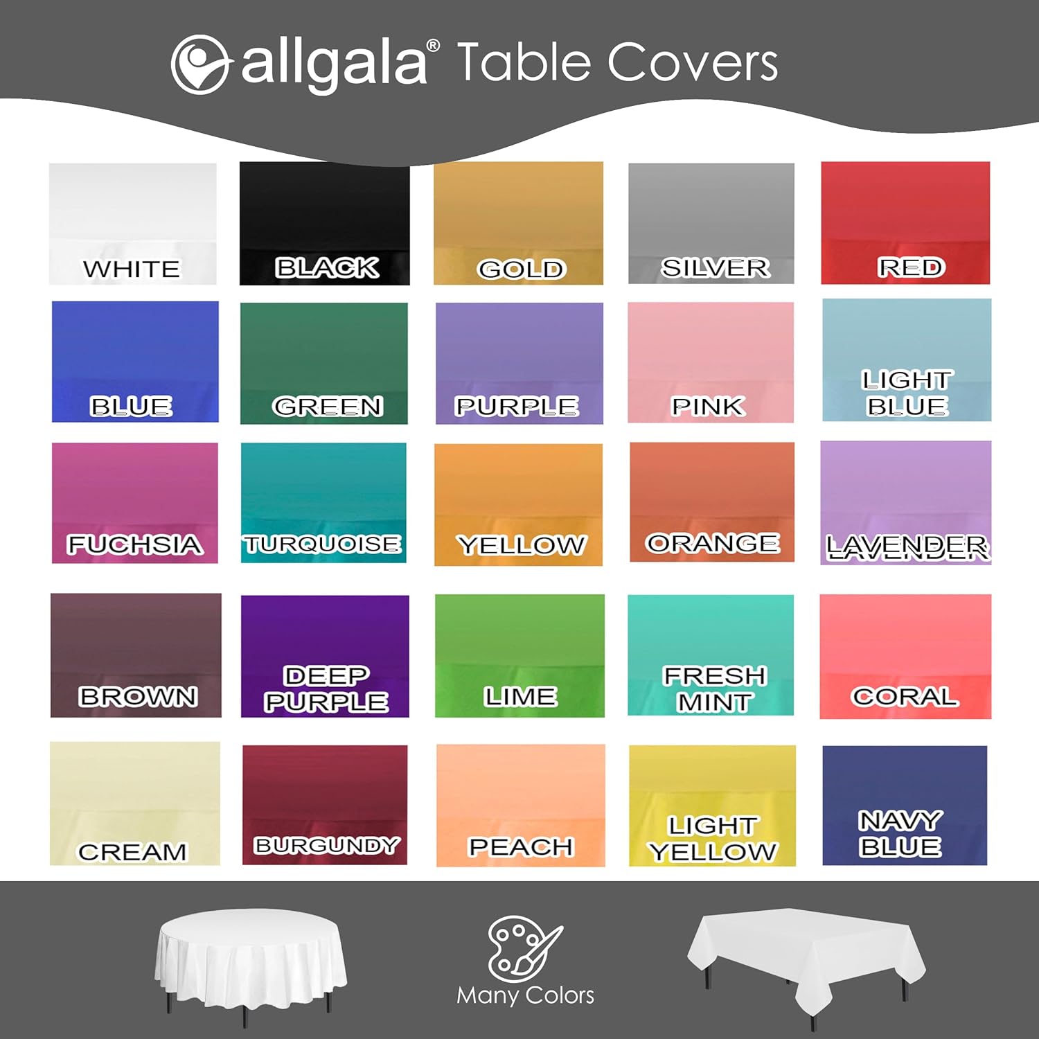 Allgala Premium White Table Cover 12pk 84 Round