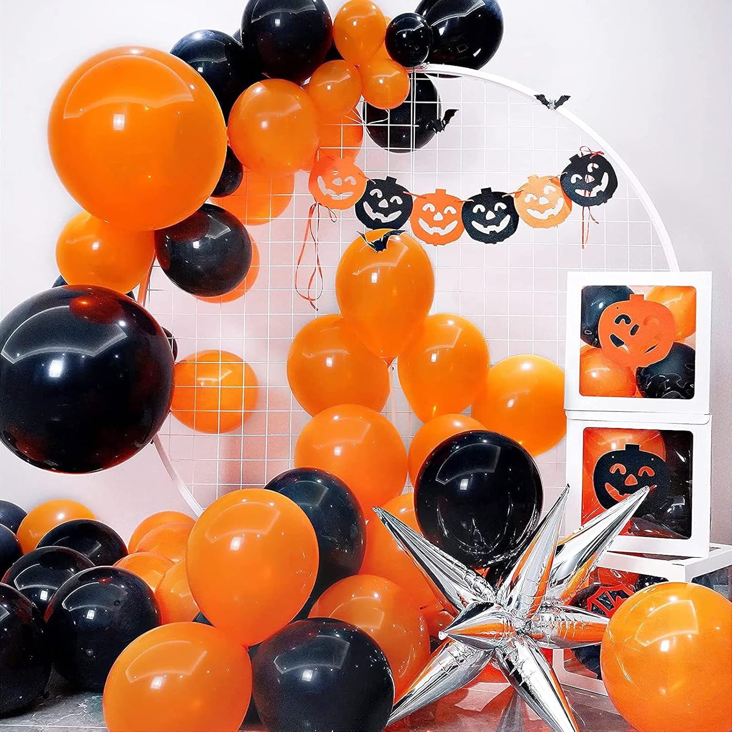 FOTIOMRG 110pcs Orange Balloon Garland Kit