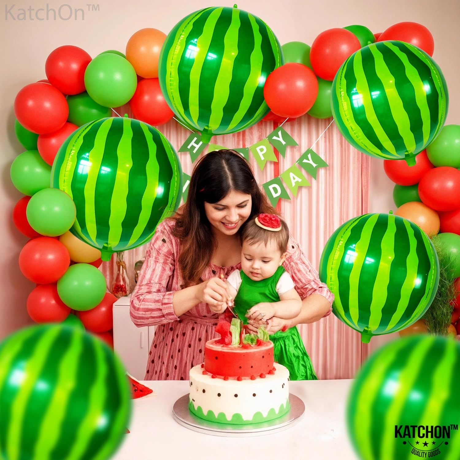 KatchOn Big 22 Inch Watermelon Balloons Pack of 6