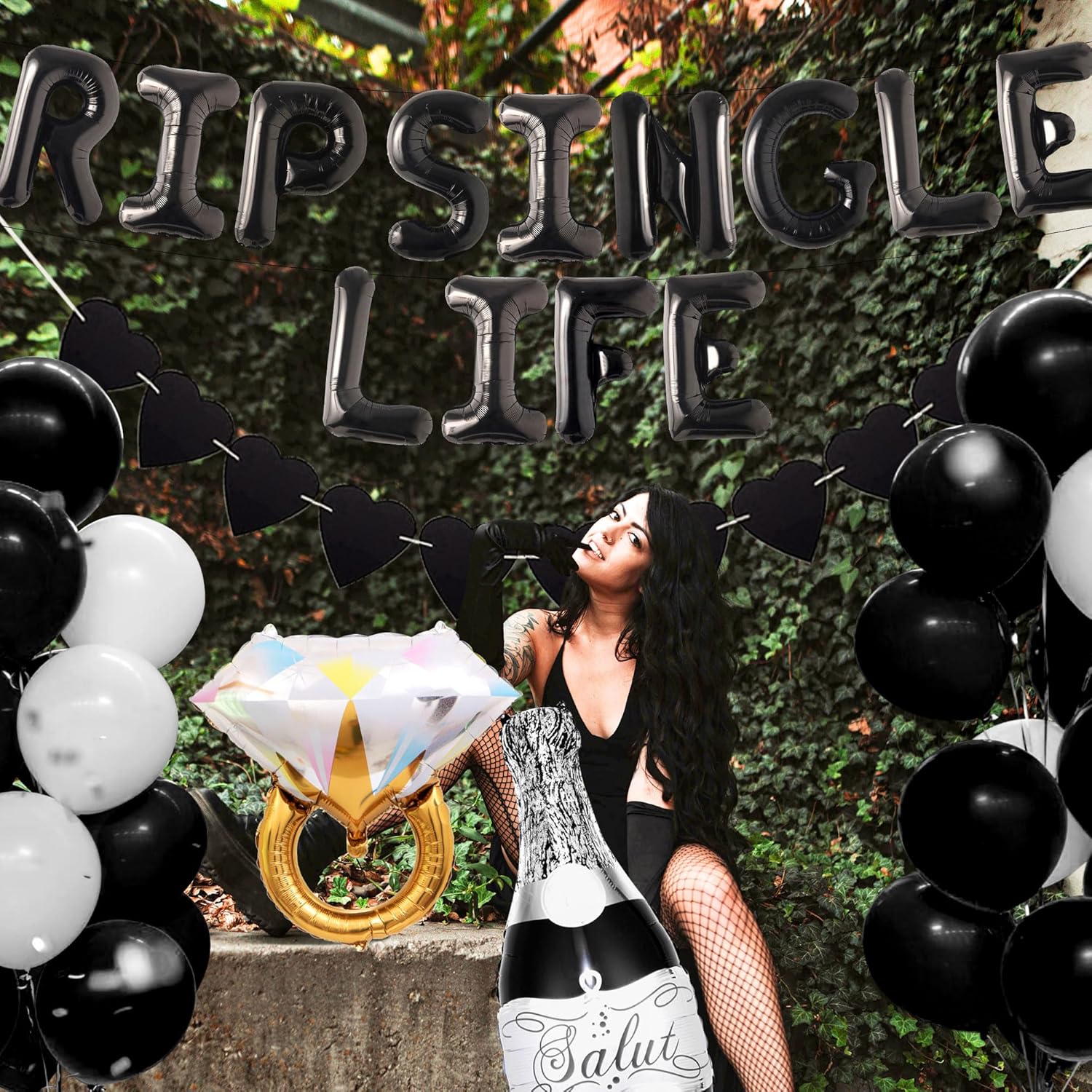 LaVenty Gothic Bachelorette Party Balloon Decoration