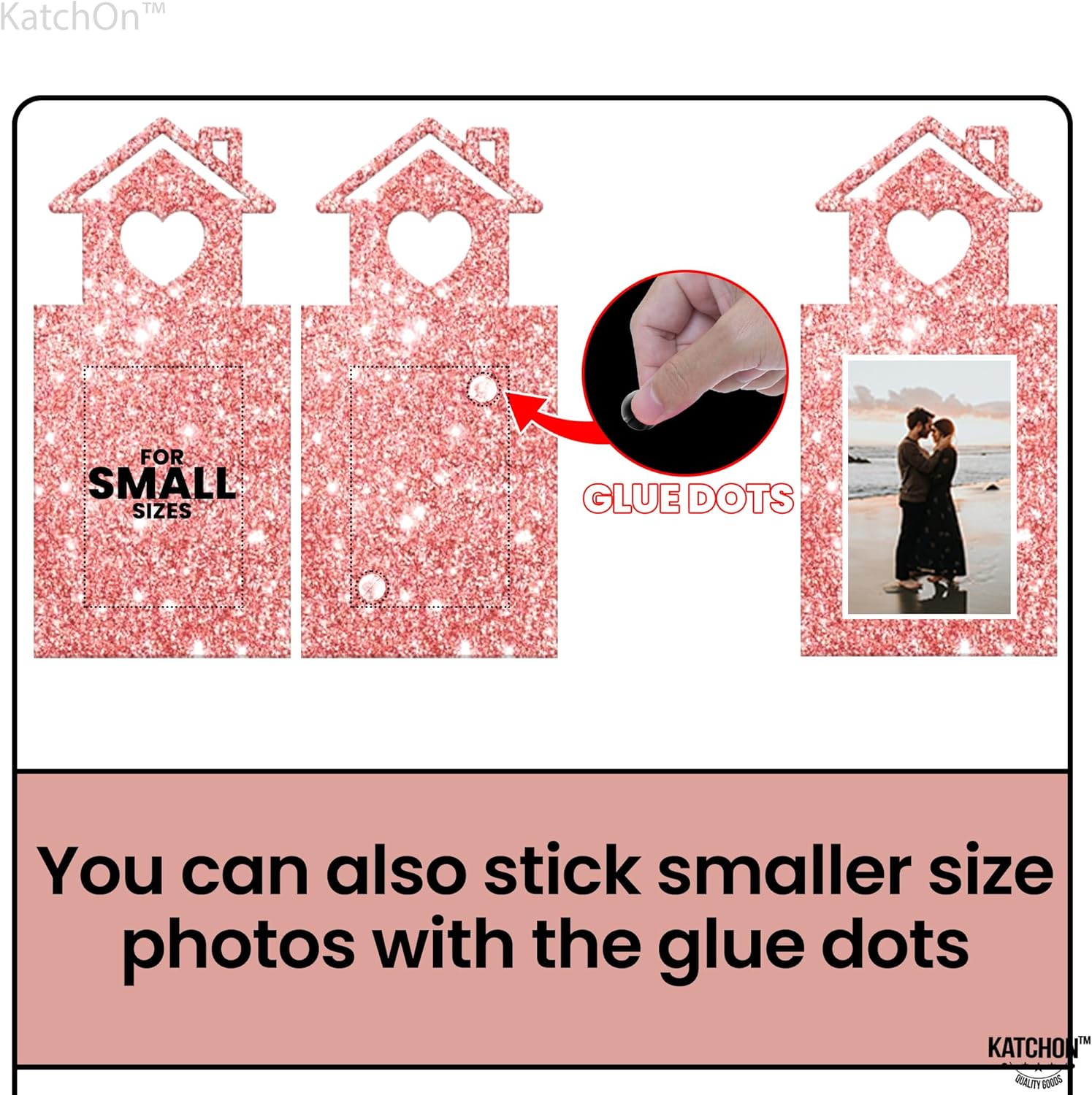 KatchOn Rose Gold Glitter Engagement Banner - 10ft