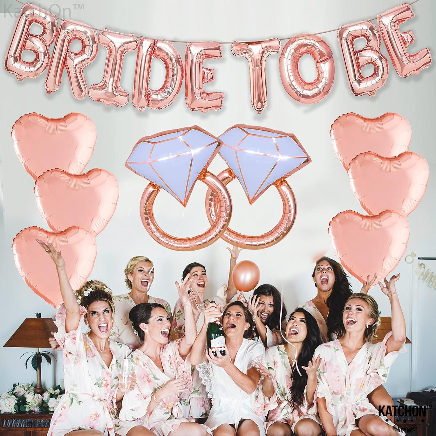 Rose Gold Bride To Be Balloons Pack of 17