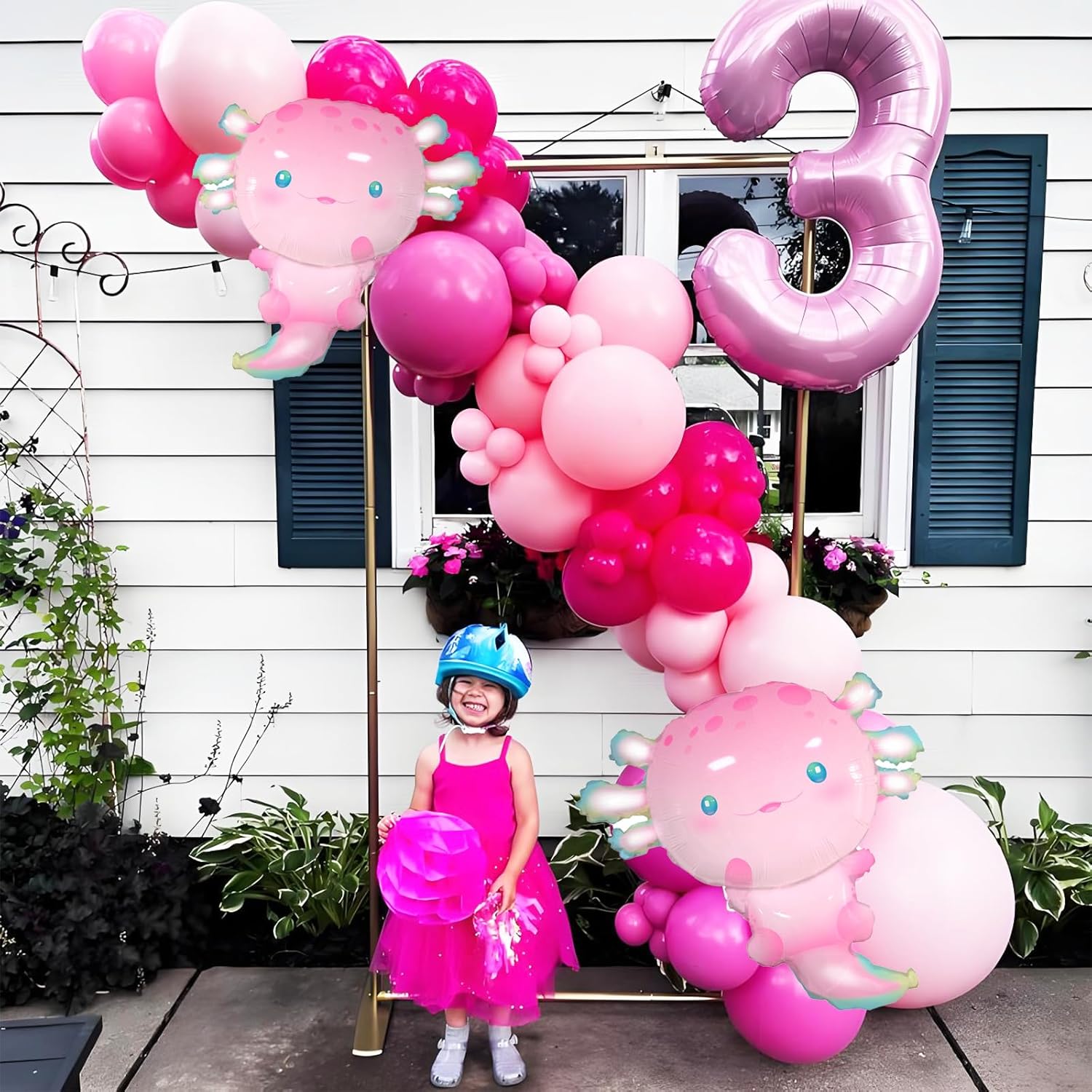 2pcs Axolotl Foil Balloons Birthday Party Decor