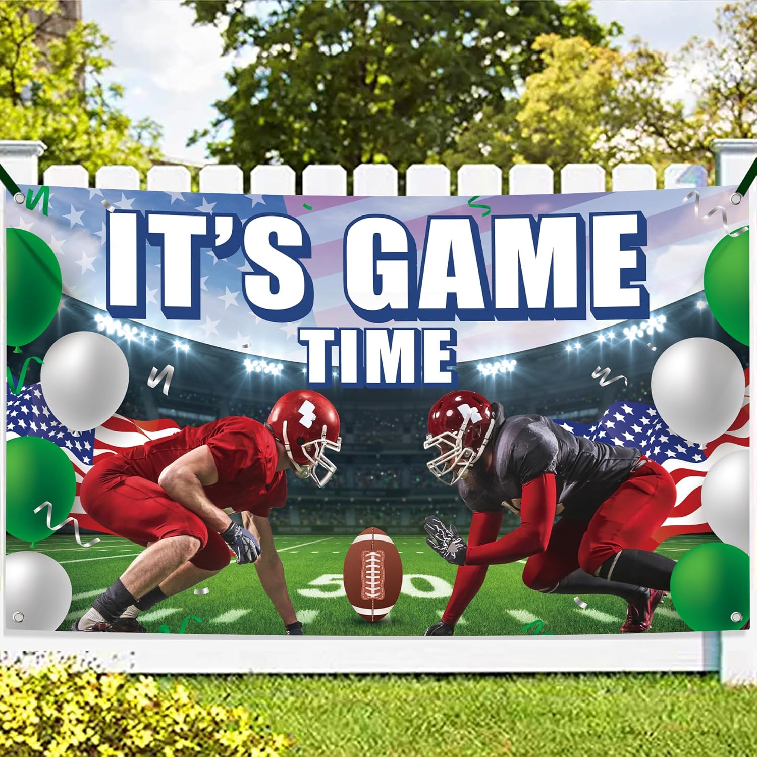 KatchOn XtraLarge Football Backdrop 72x44 Inch Banner
