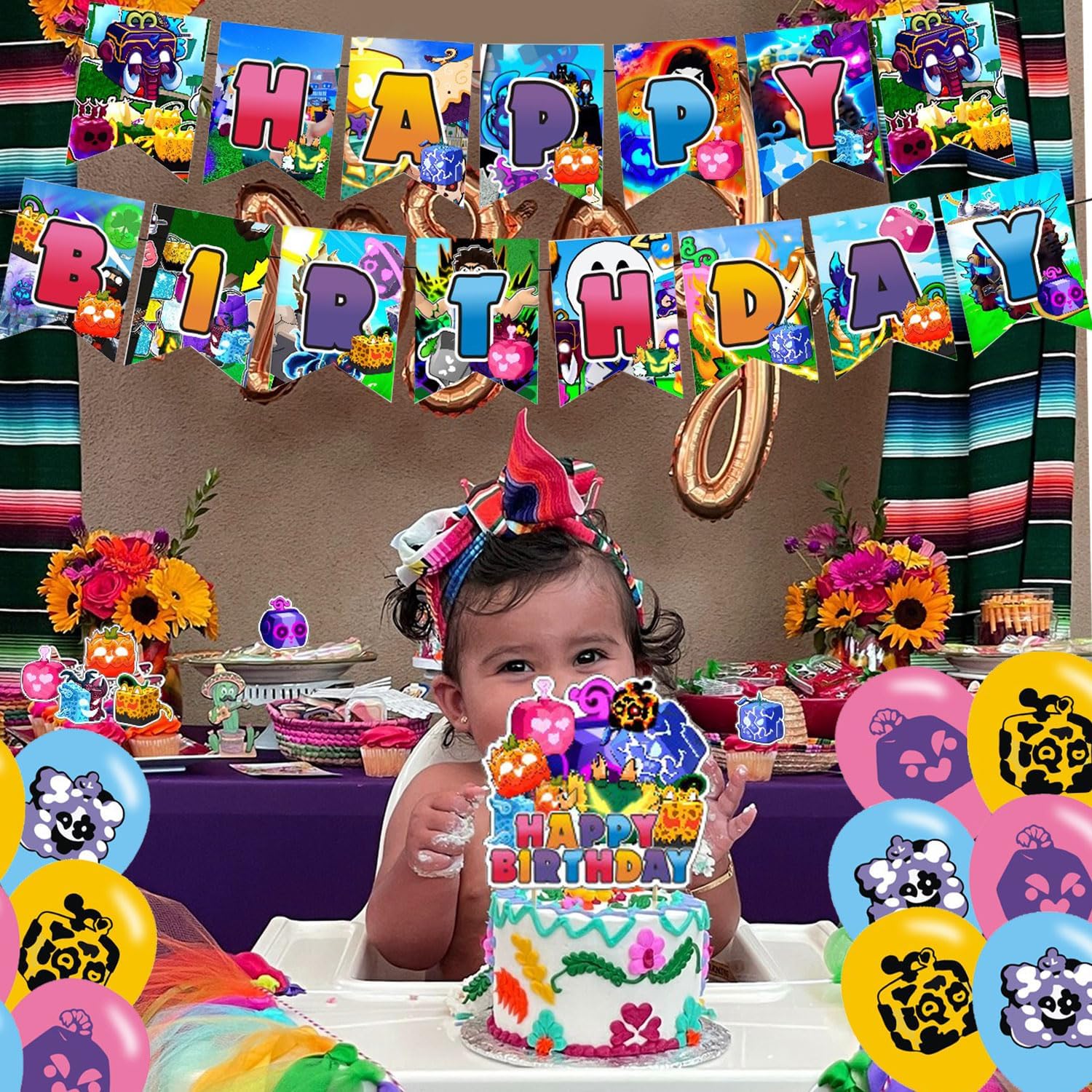 Blox Fruits Party Decorations Set