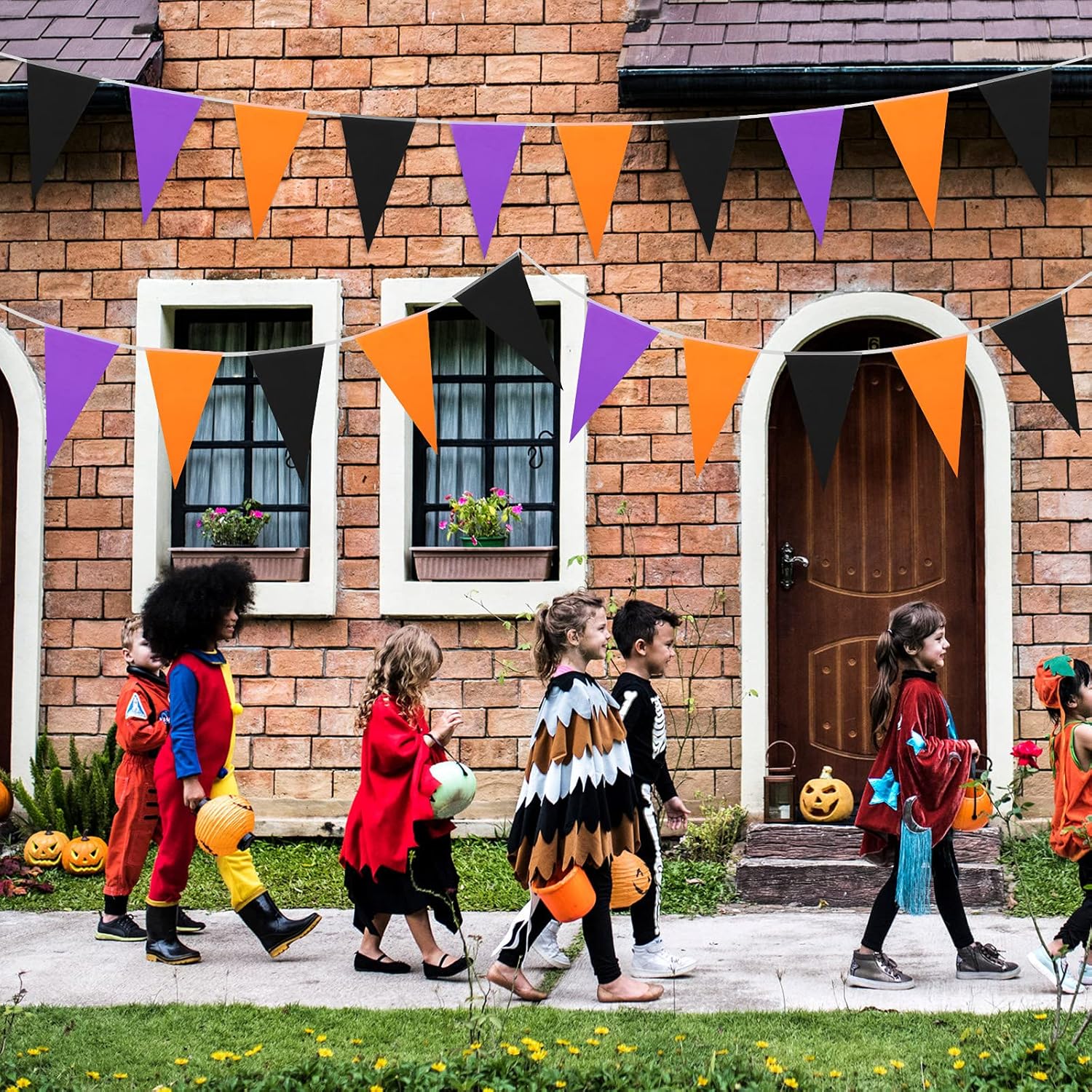 Tatuo 165 ft Halloween Pennant Banner for Party Decor