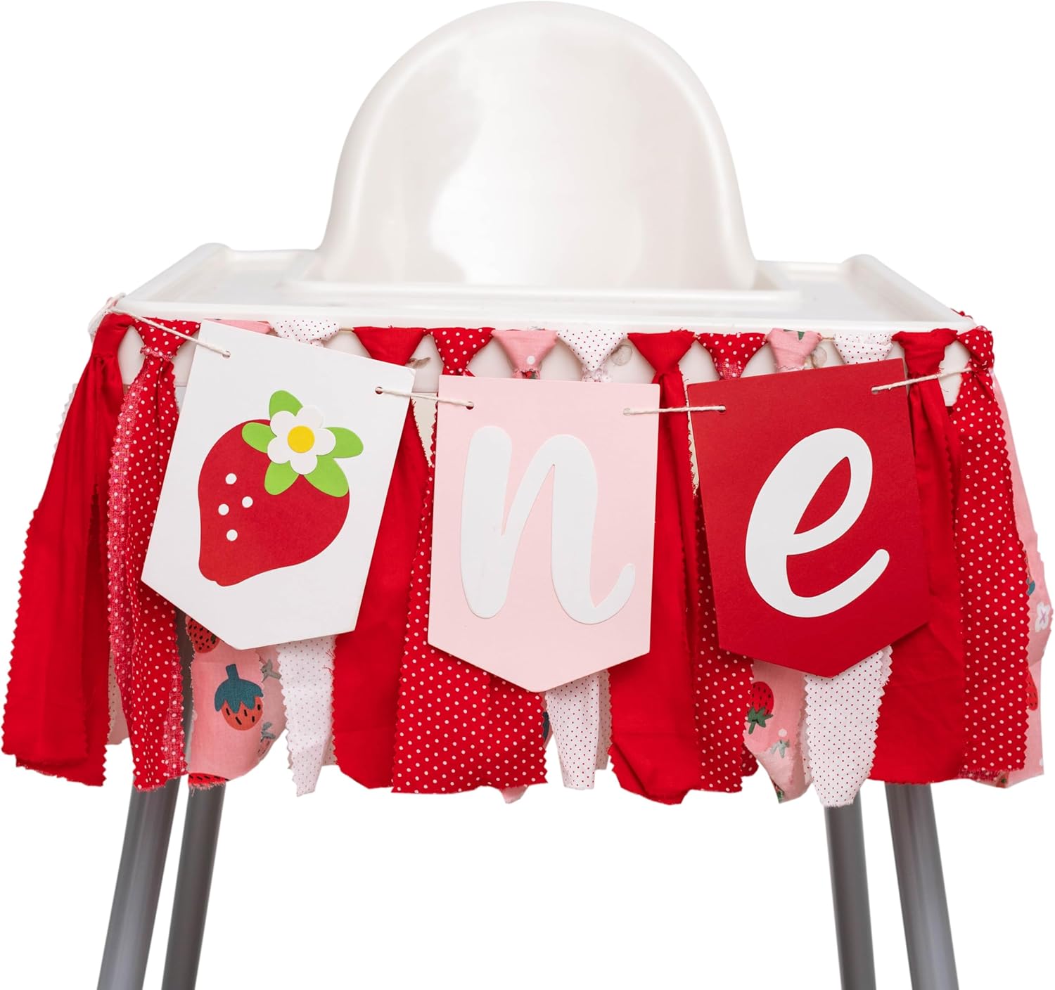 Strawberry First Birthday High Chair Banner