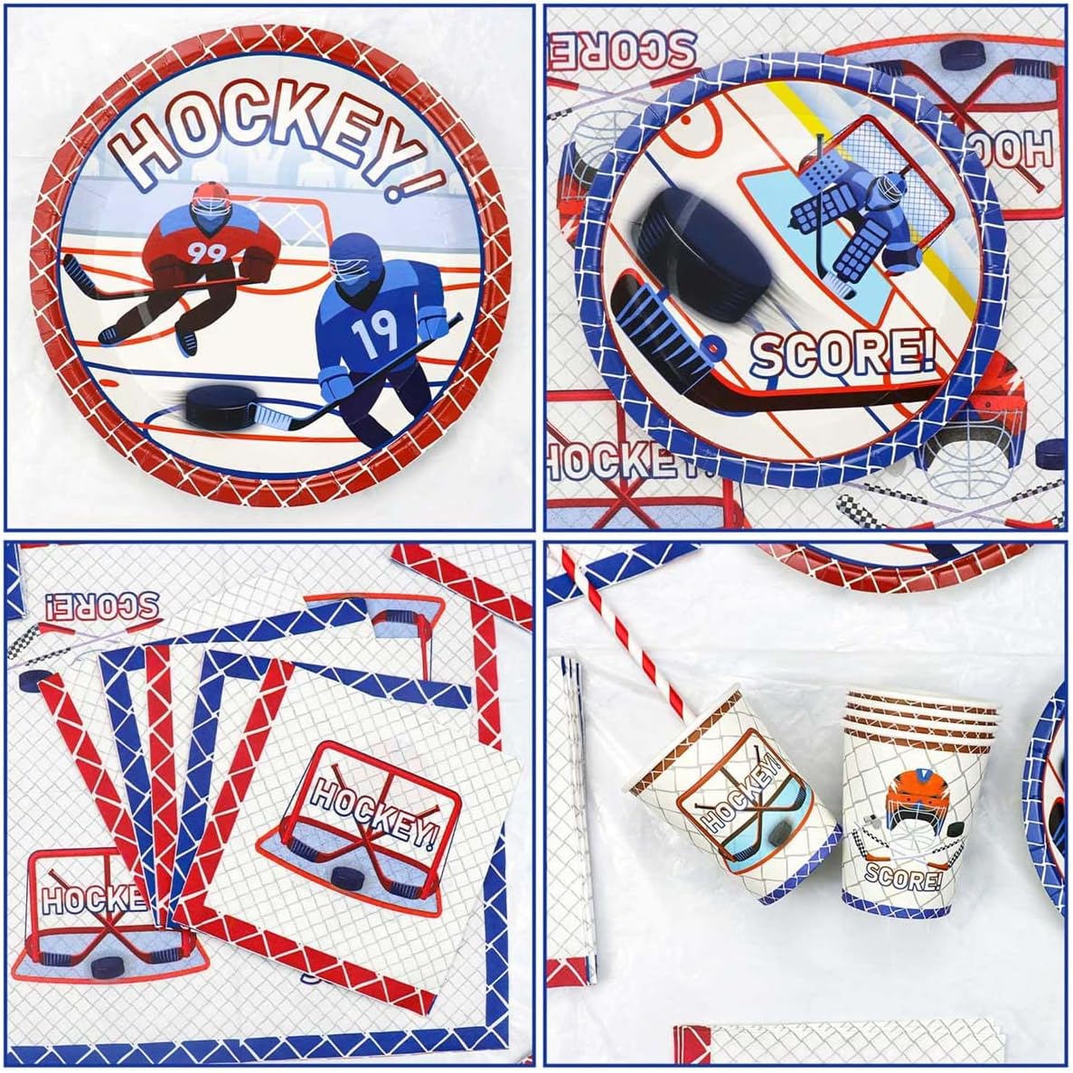 Hockey Party Supplies Set for 20 Guests