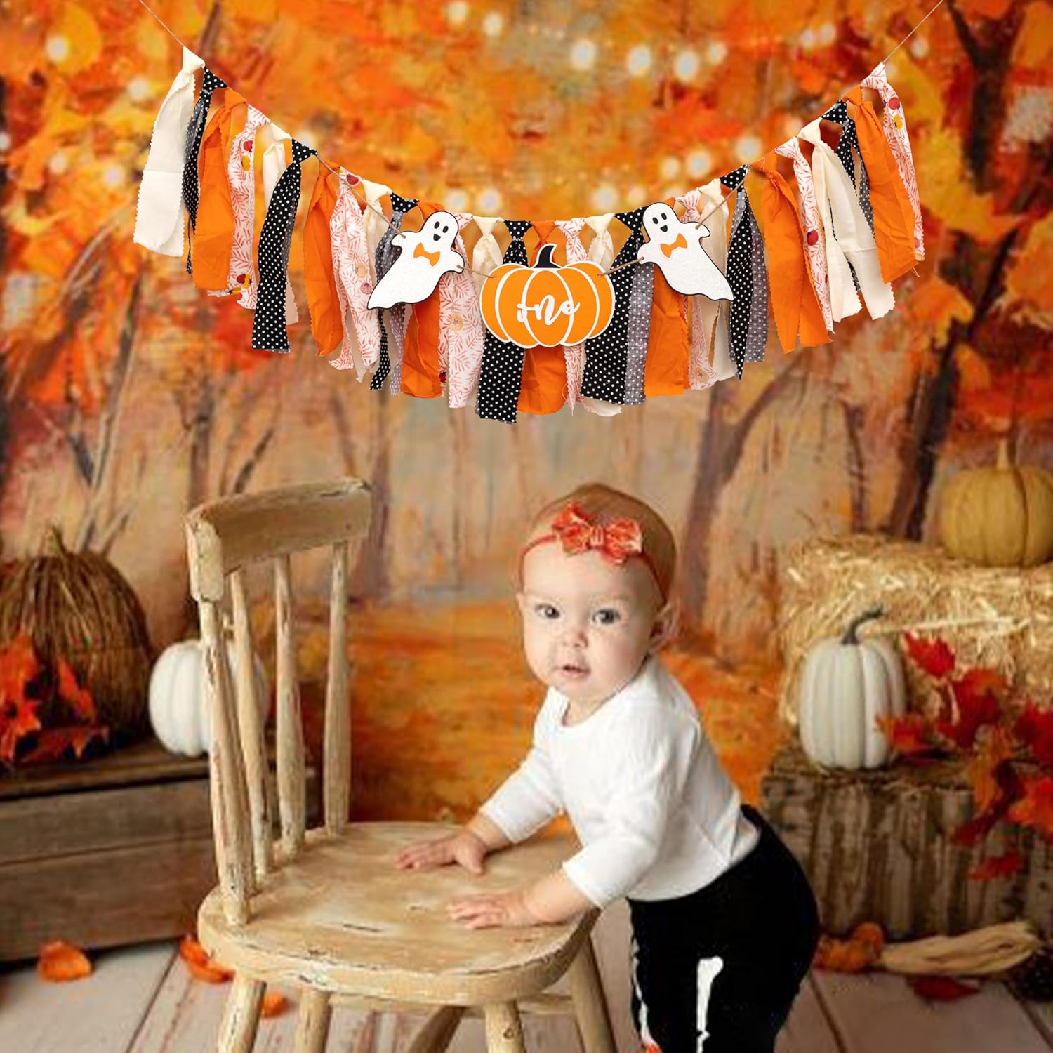 Pumpkin Spook High Chair Banner for Halloween