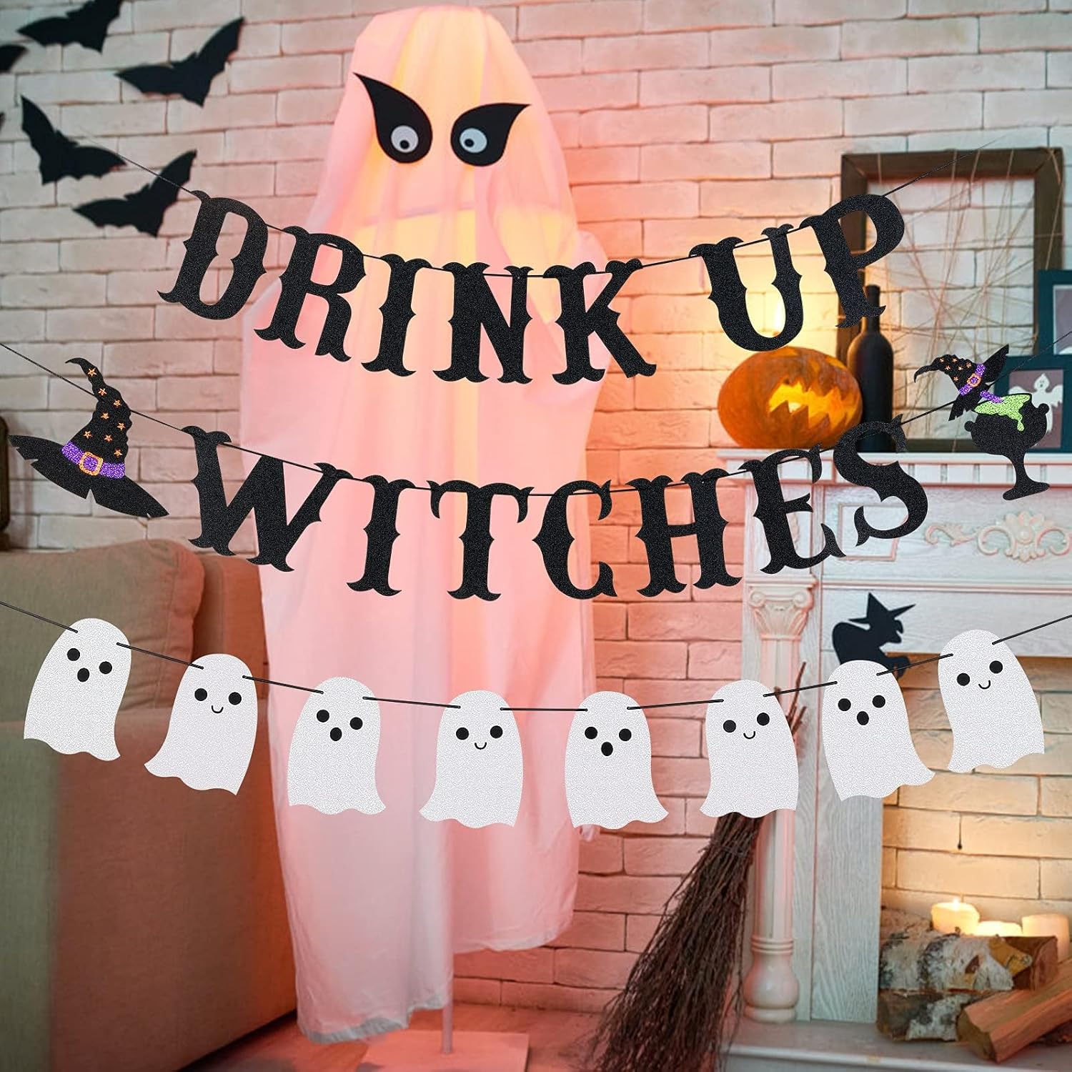Halloween Witches and Ghost Banners for Party Decorations