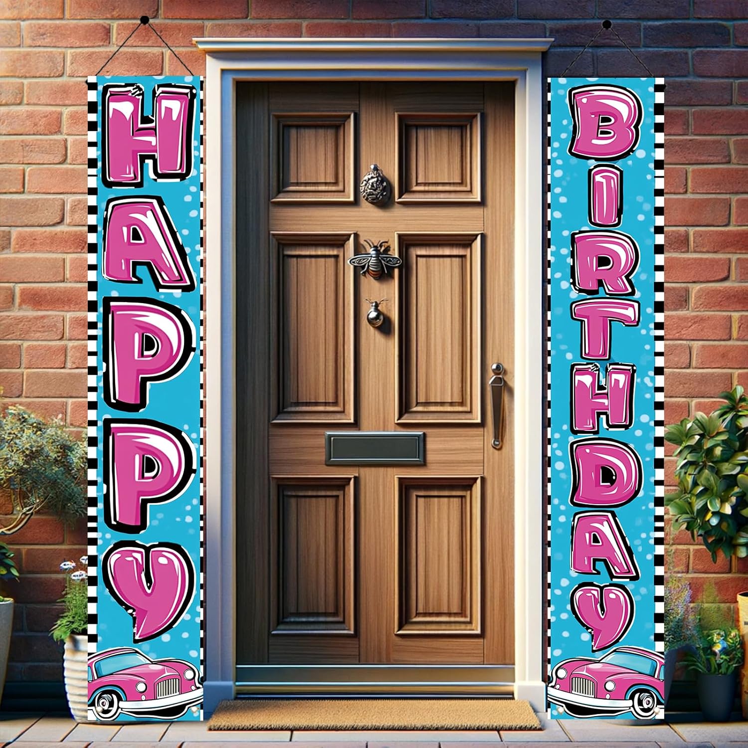 Starlit Patio Car Theme Birthday Decor Banners Set