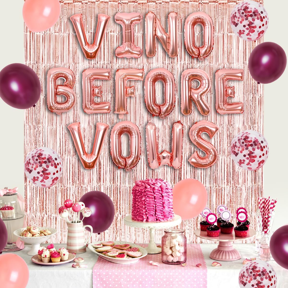 Wine Themed Bachelorette Party Decorations Set