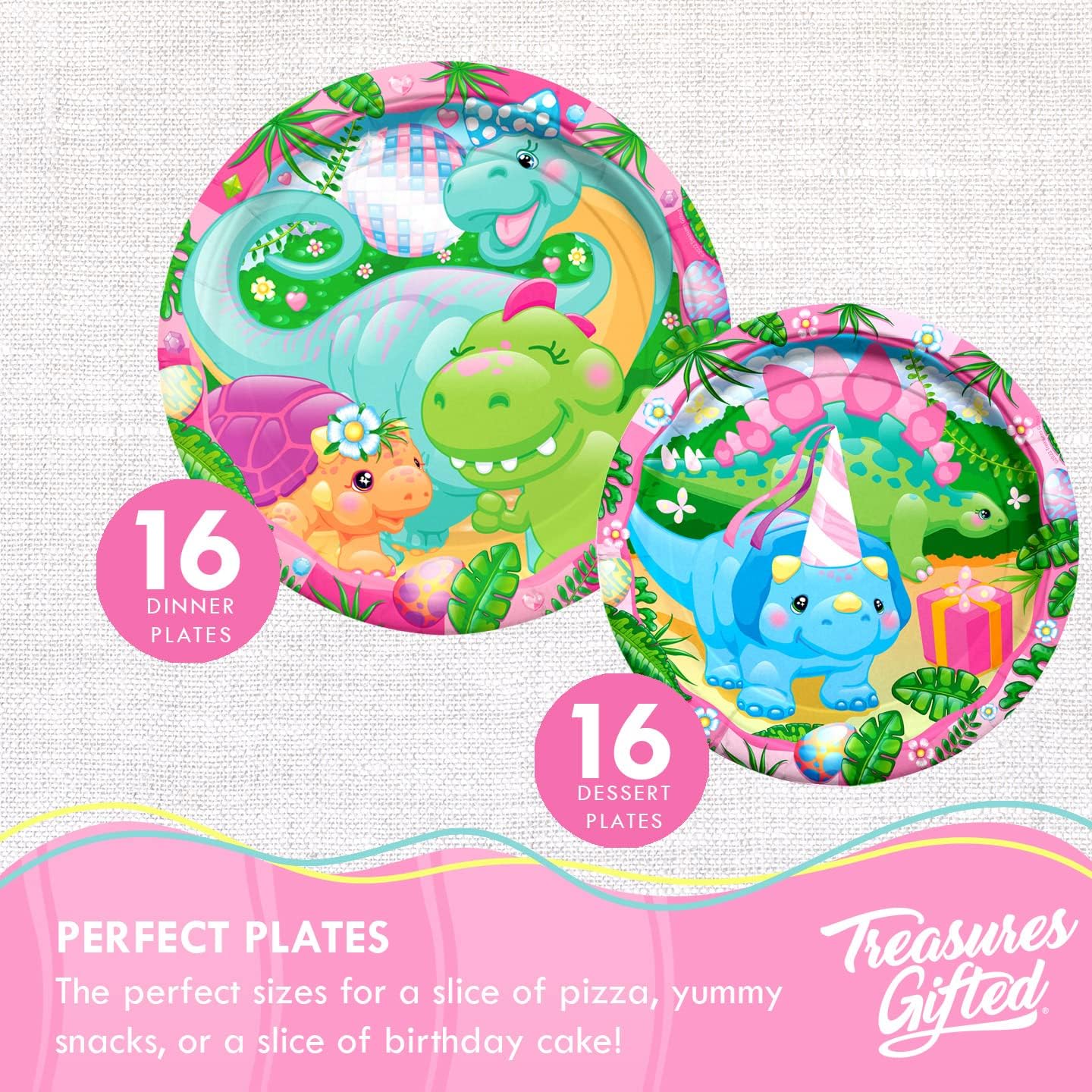 Treasures Gifted Dinosaur Party Decorations for Girls