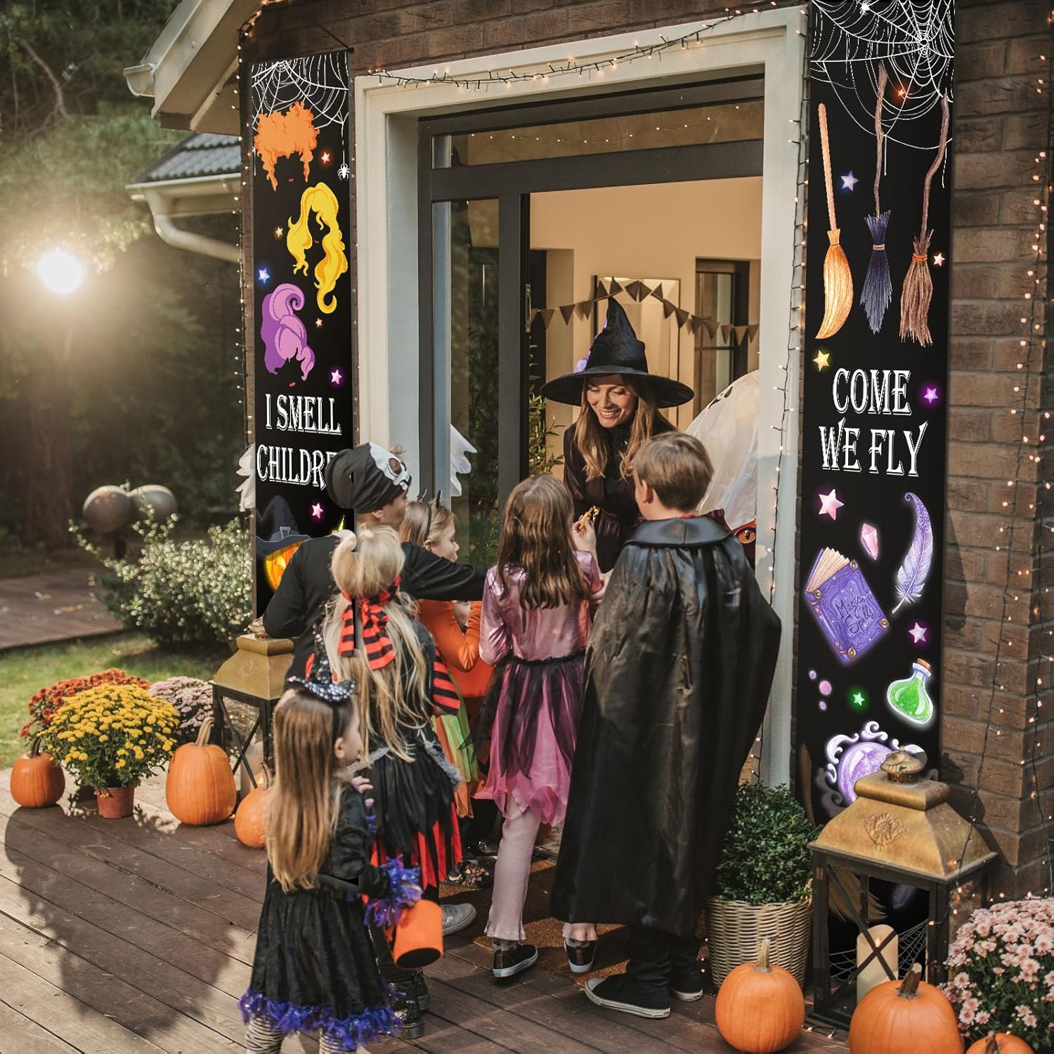 Halloween Porch Banner Signs Outdoor Decorations