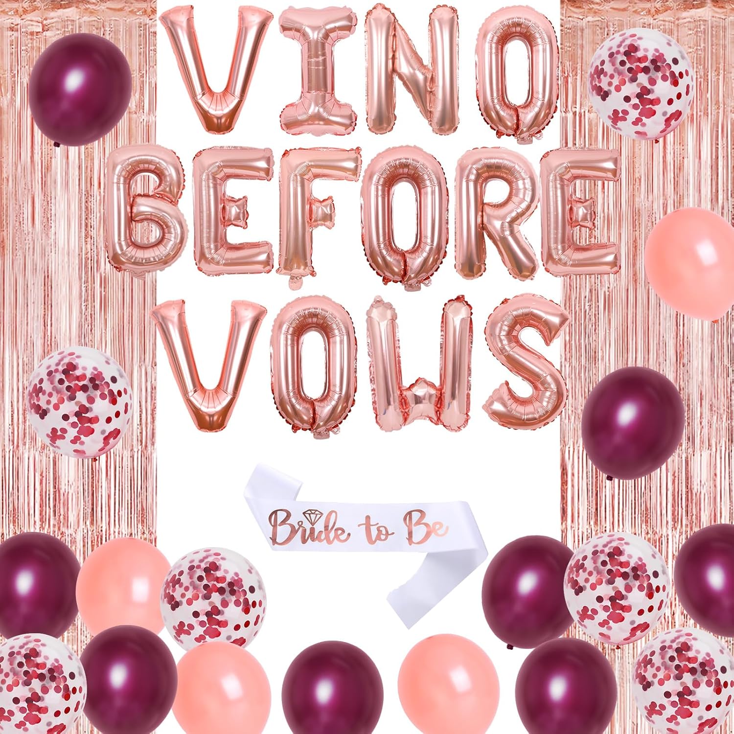 Wine Themed Bachelorette Party Decorations Set