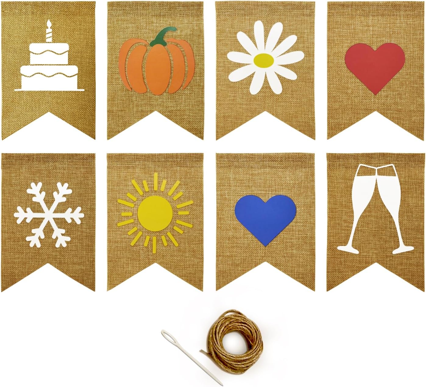 Custom Personalized Banner Durable Faux Burlap Party Decor
