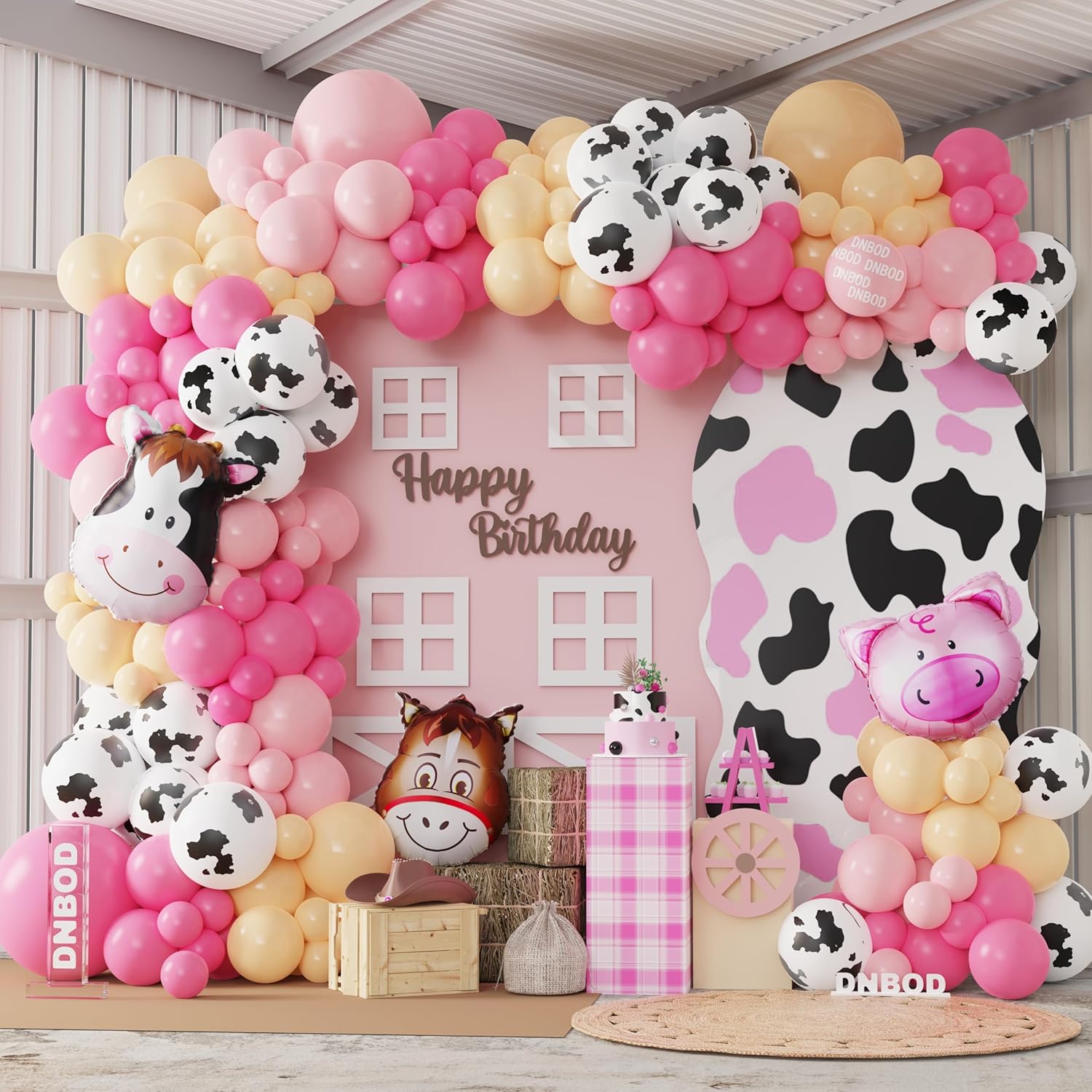 Farm Animals Party Balloon Arch Kit 160Pcs