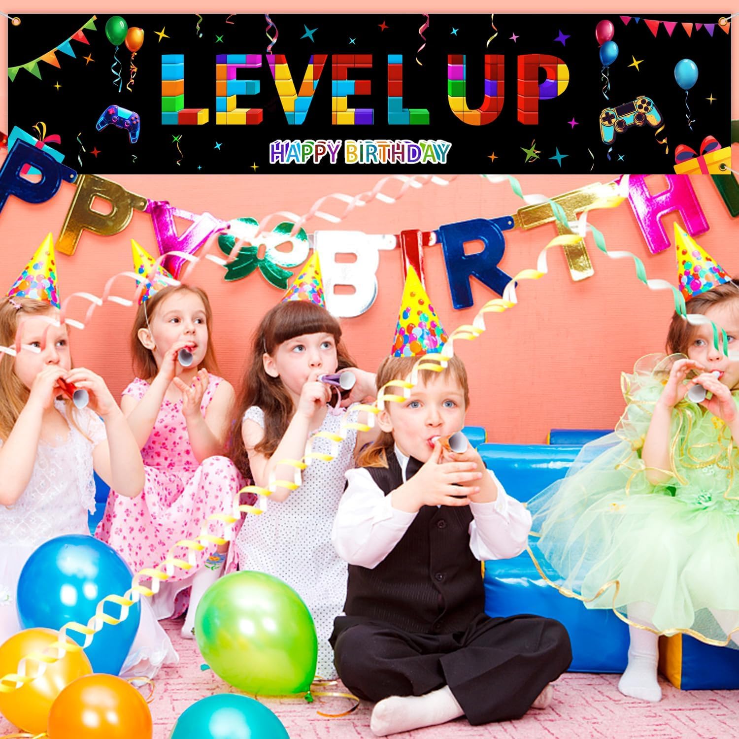 Video Game Happy Birthday Banner for Party Decor