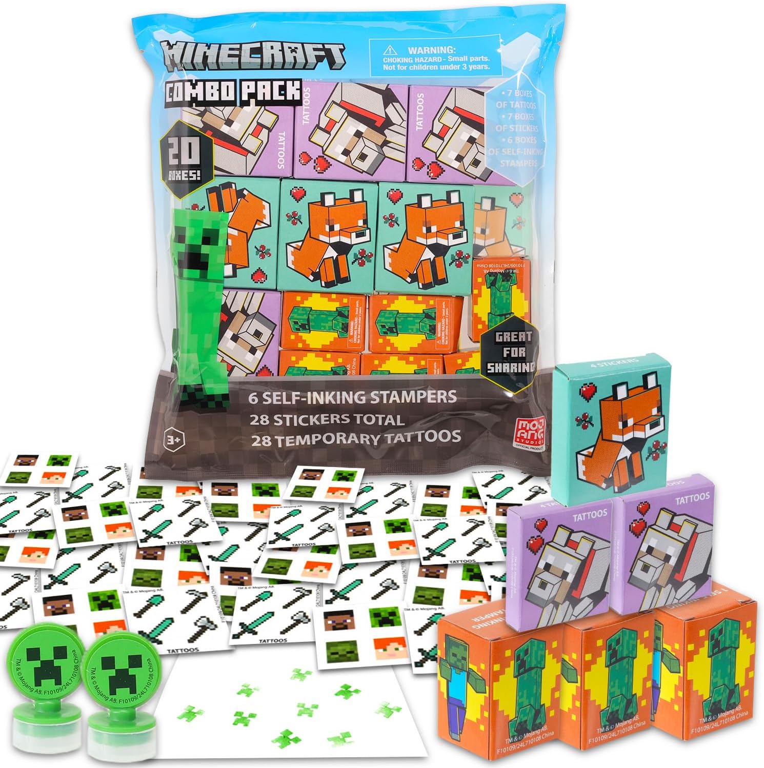 Minecraft Party Favors for 20 Guests Bundle