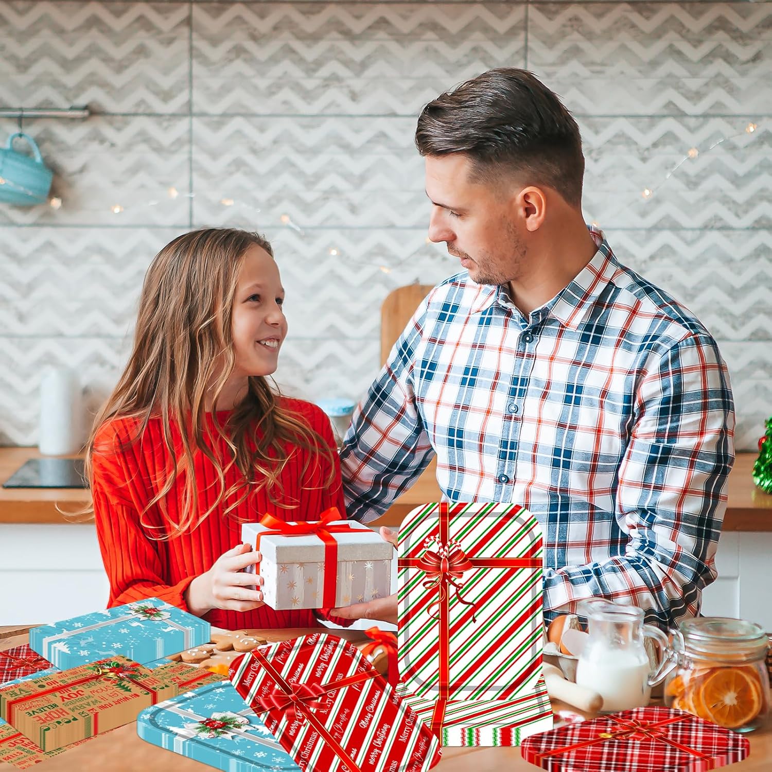 Juweked 60 Pc Christmas Paper Plates Napkins Set
