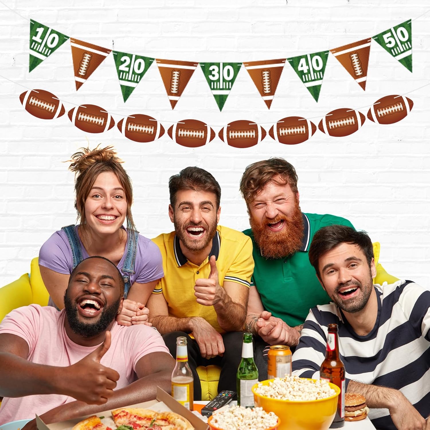 Football Party Decorations Banners for Birthday Events