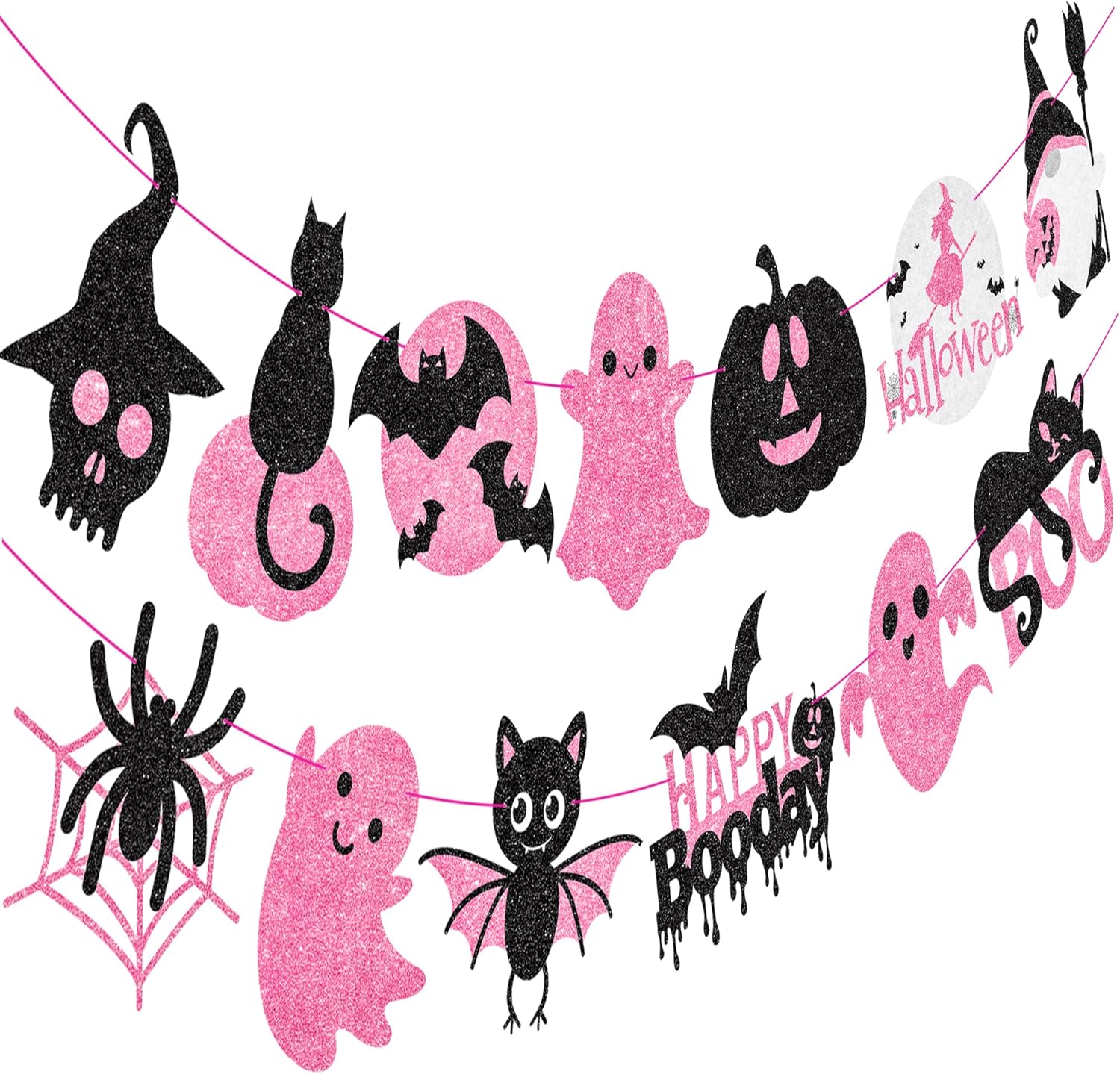 Halloween Boo Birthday Decor 2PCS Ghost Theme Banners