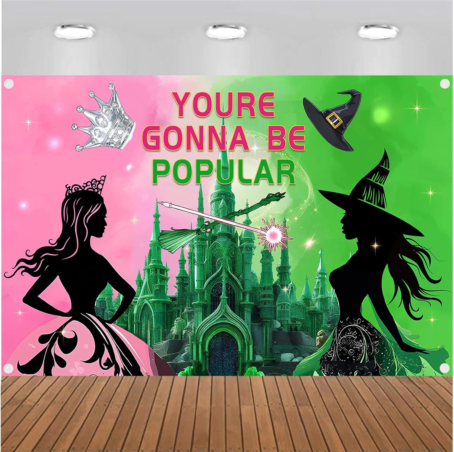 Witch Theme Backdrop Banner for Halloween Party Decorations