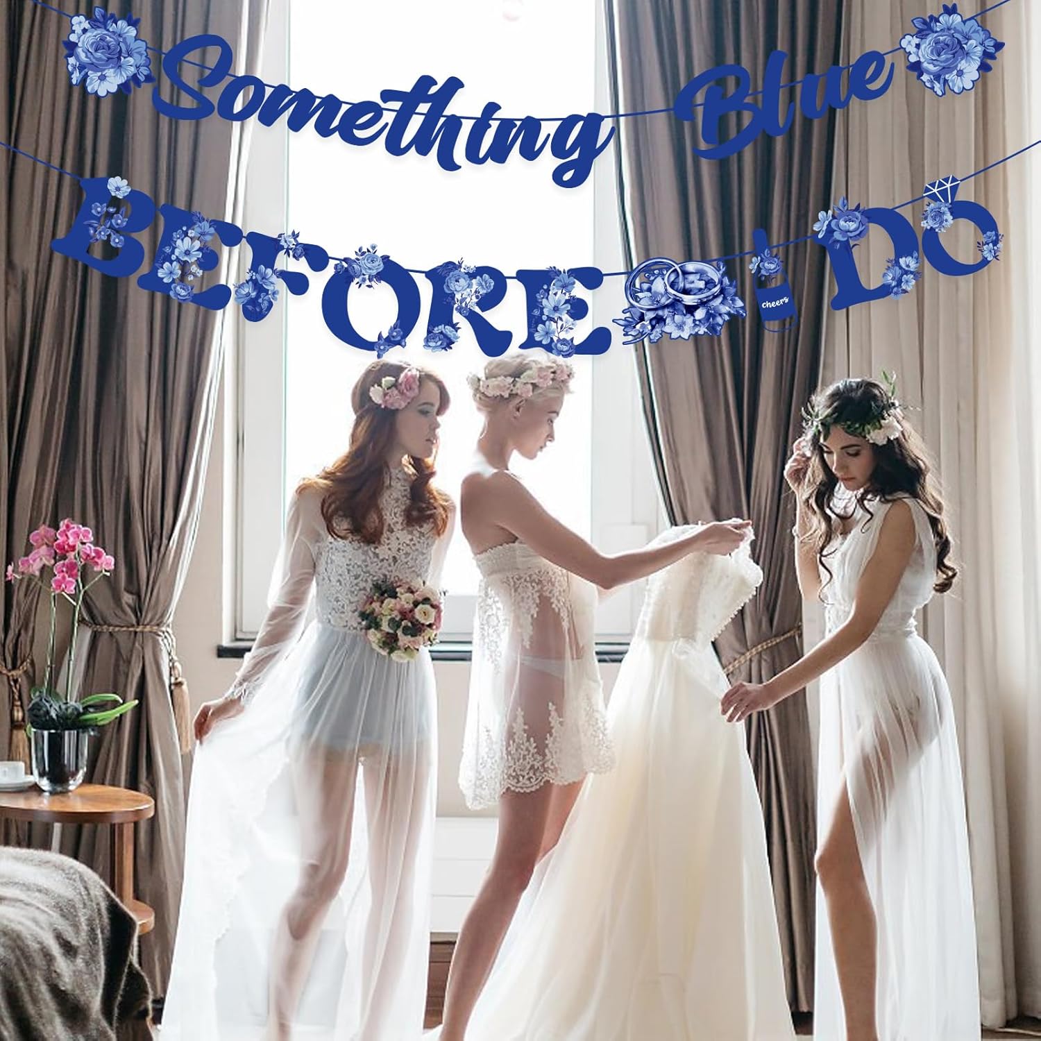 Something Blue Before I Do Banner for Women Girl
