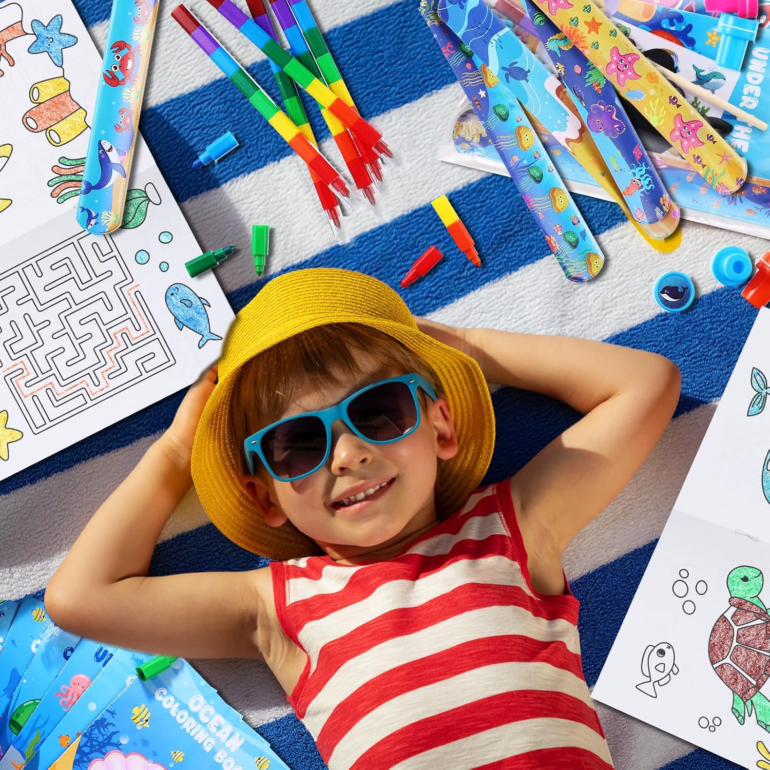 BenLouis 96Pcs Ocean Animals Party Favor Set