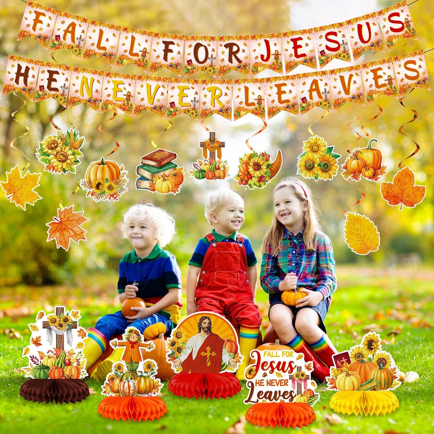 Blosssound Fall for Jesus Decorations 29 Pack