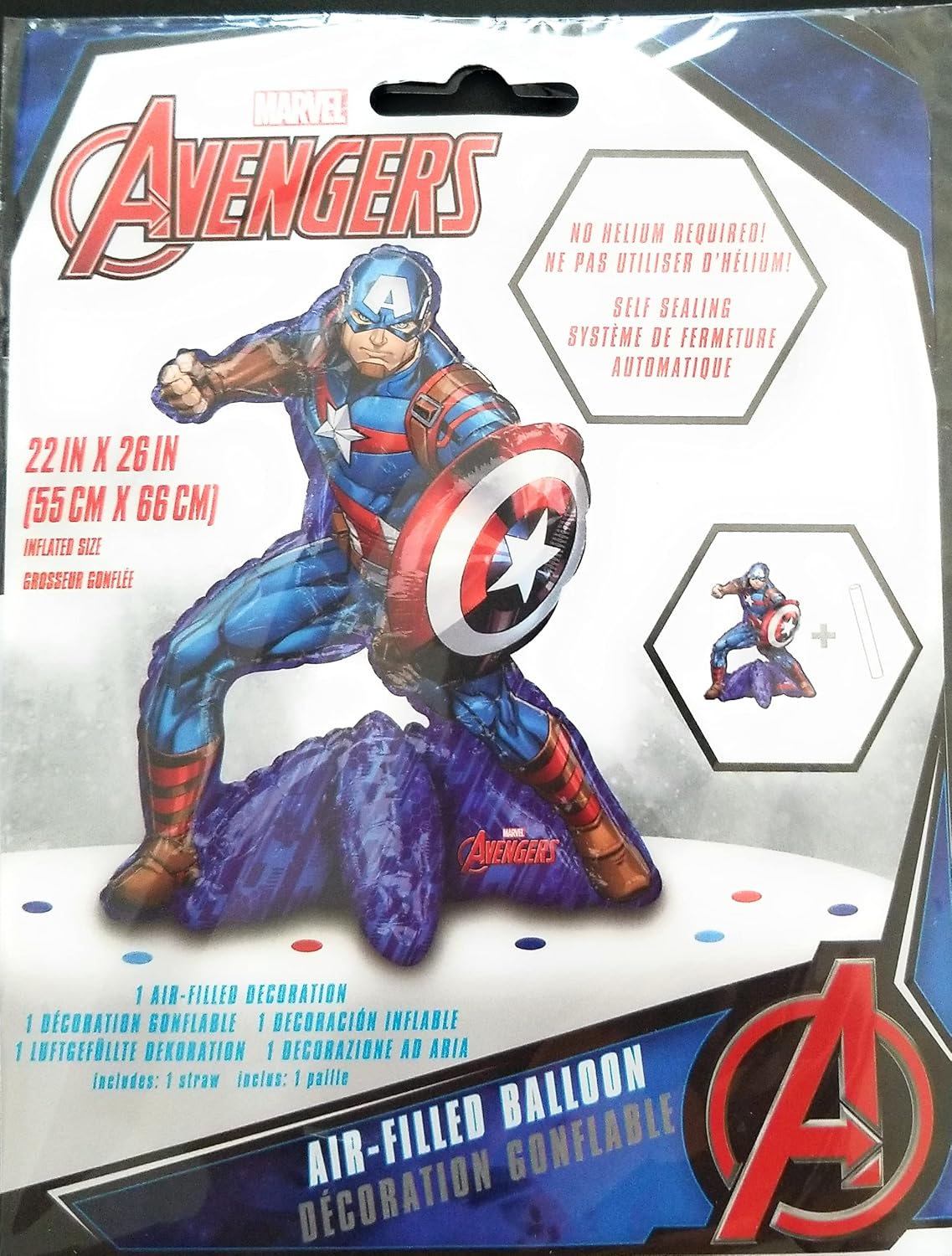 Anagram MD 26 Inch Captain America Balloons Decorations