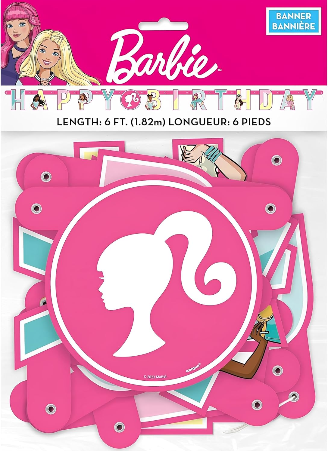 Unique Barbie Happy Birthday Jointed Banner