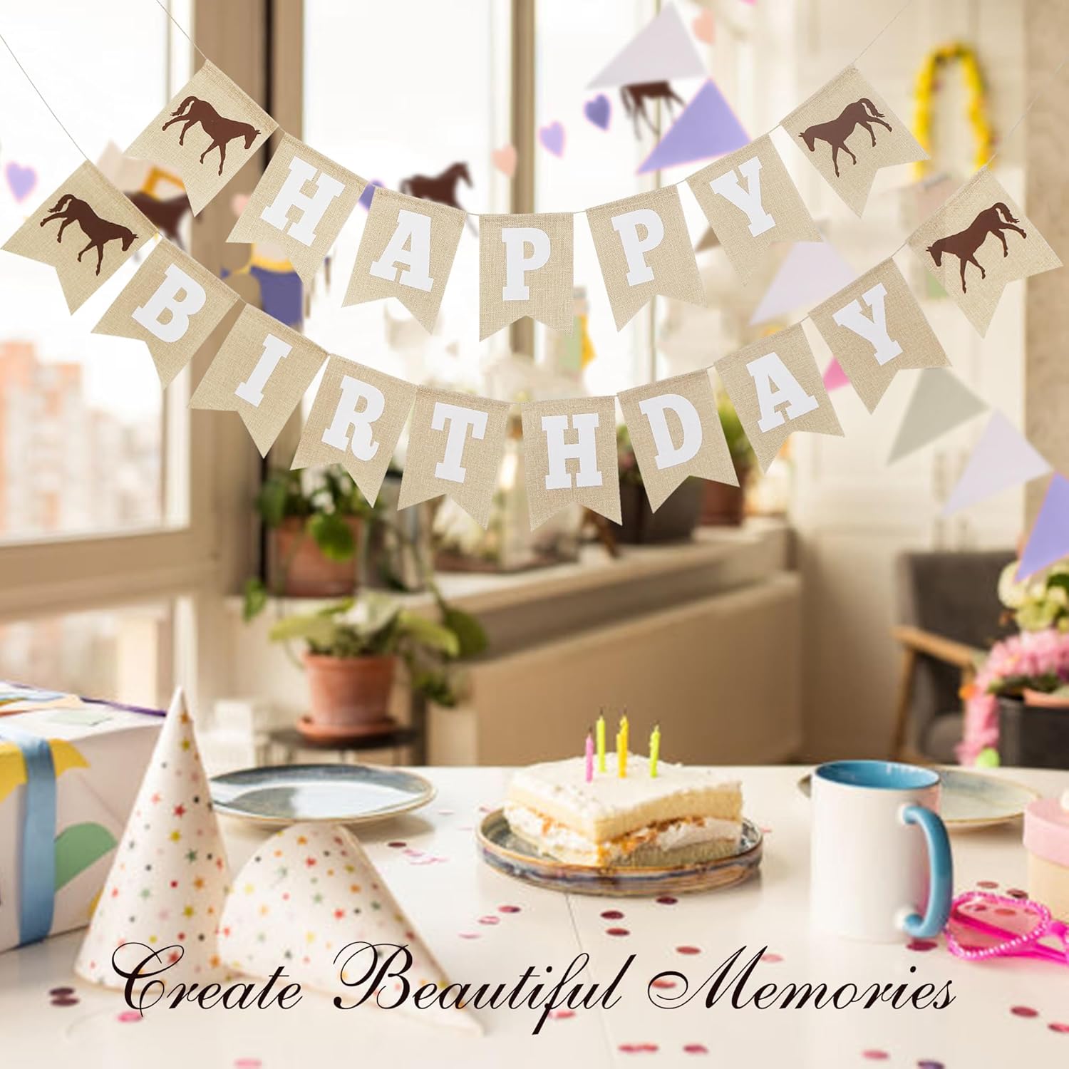 With Luxe Love Horse Birthday Decorations