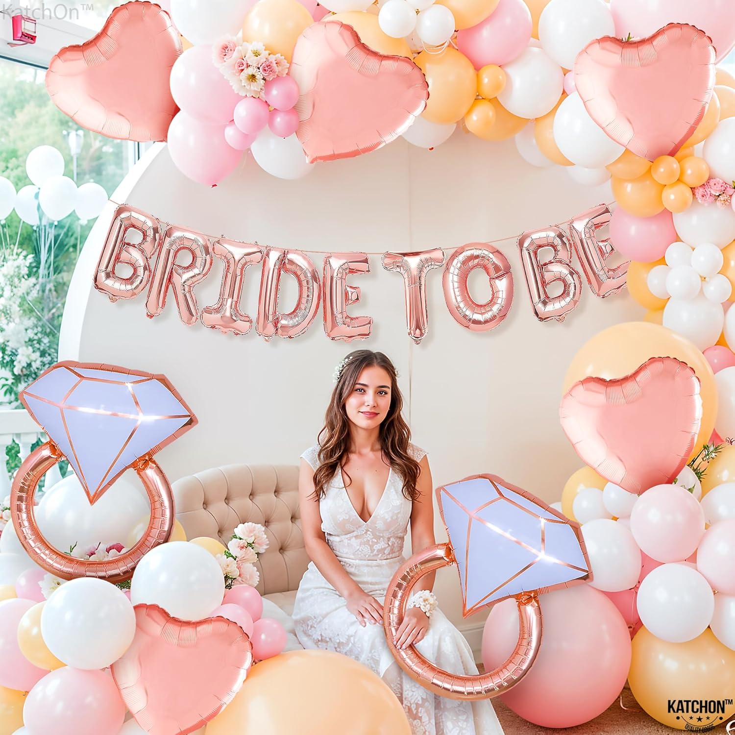 Rose Gold Bride To Be Balloons Pack of 17