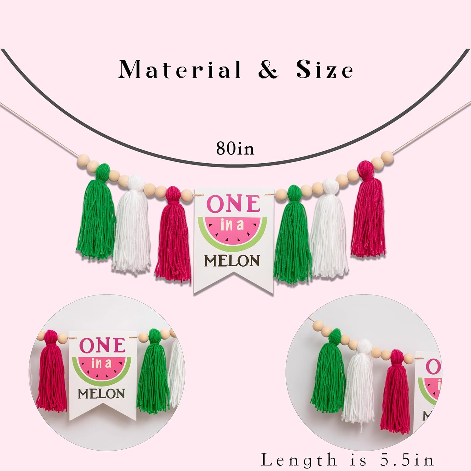 Watermelon High Chair Banner for Kids Party Decor