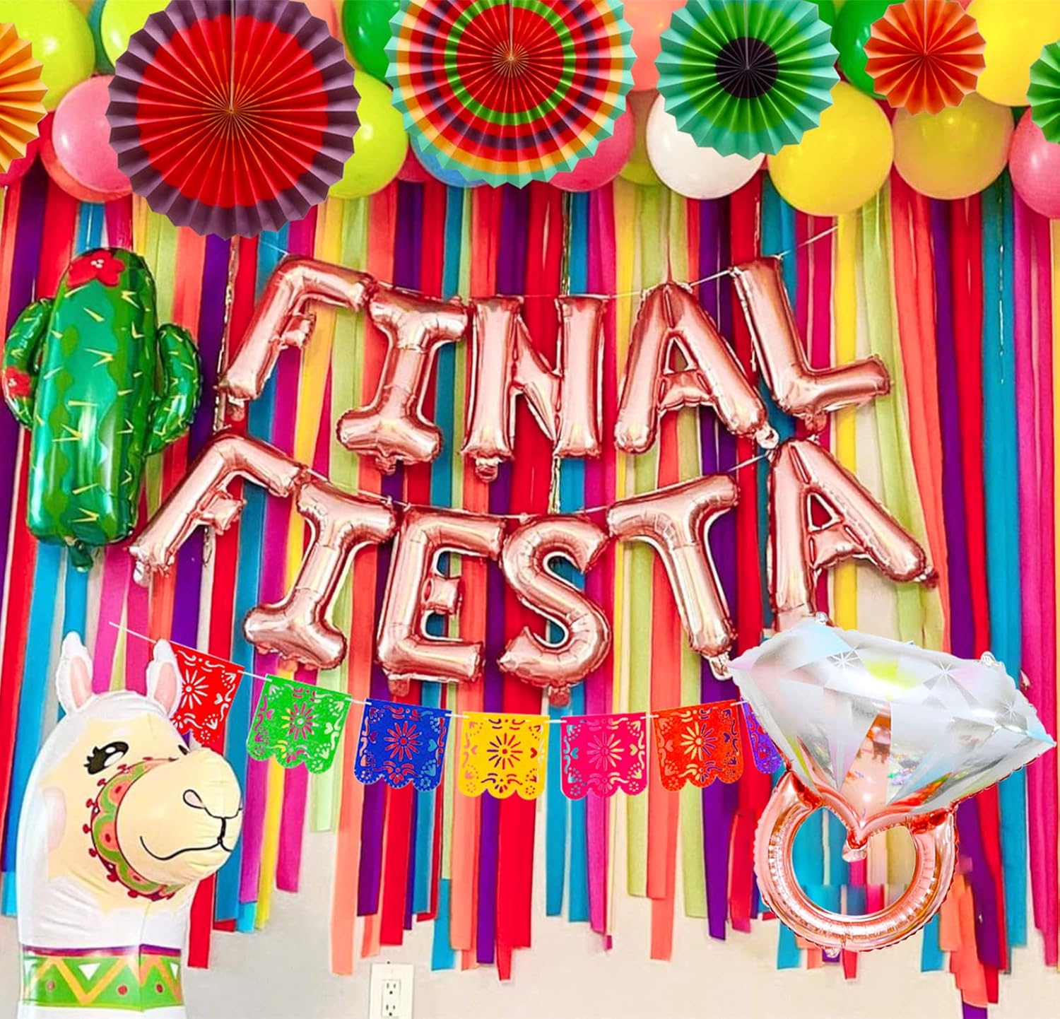 JeVenis Final Fiesta Bachelorette Party Balloon Backdrop Decoration