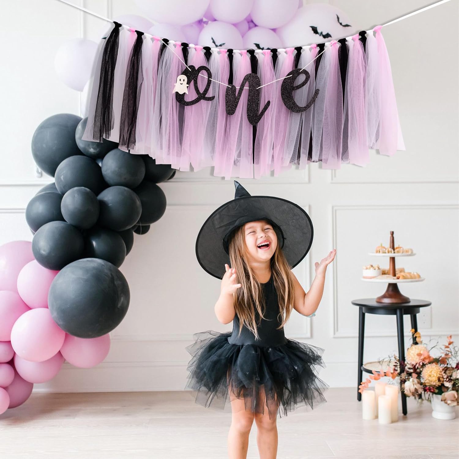 Halloween Birthday Highchair Banner for Little Girls