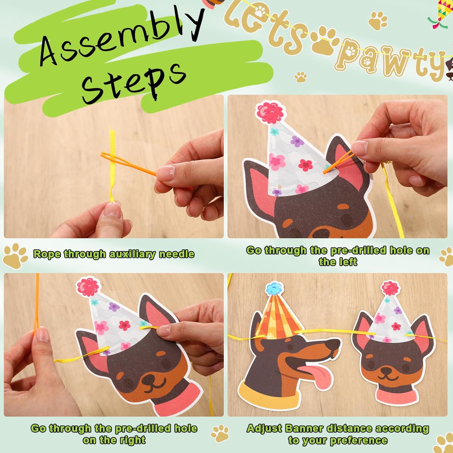 TaoBary Dog Birthday Banner for Party Decorations