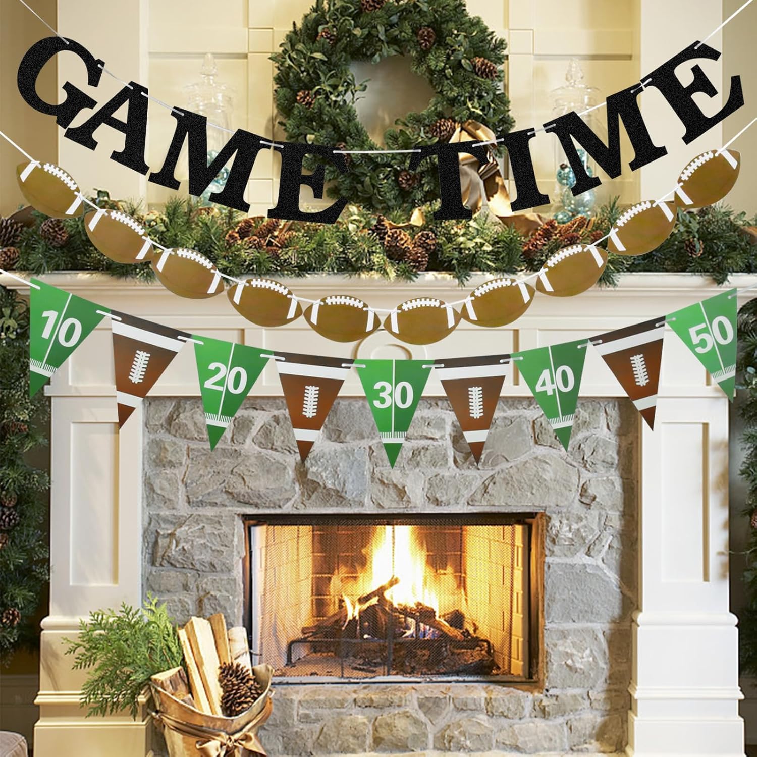 Game Time Football Banner Football Party Decor