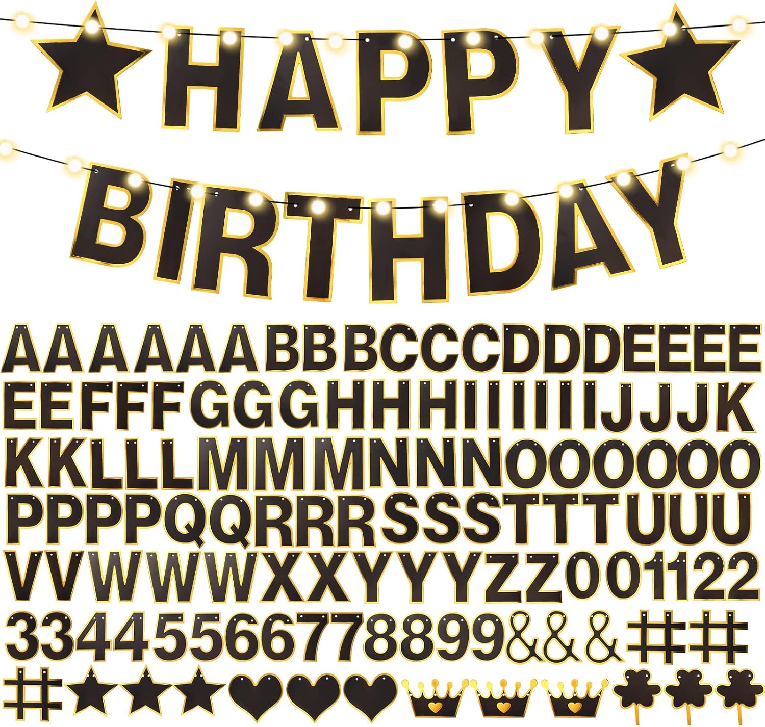 TaoBary 143 Pcs DIY Birthday Banner Kit