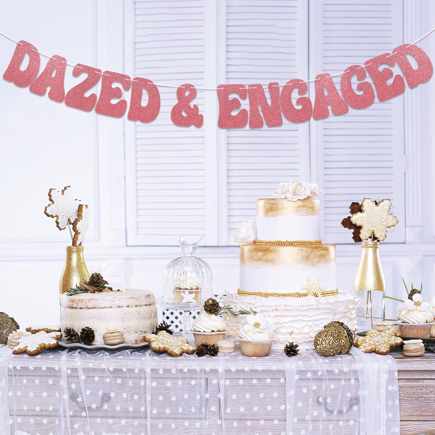 Dazed Engaged Retro Bachelorette Banner