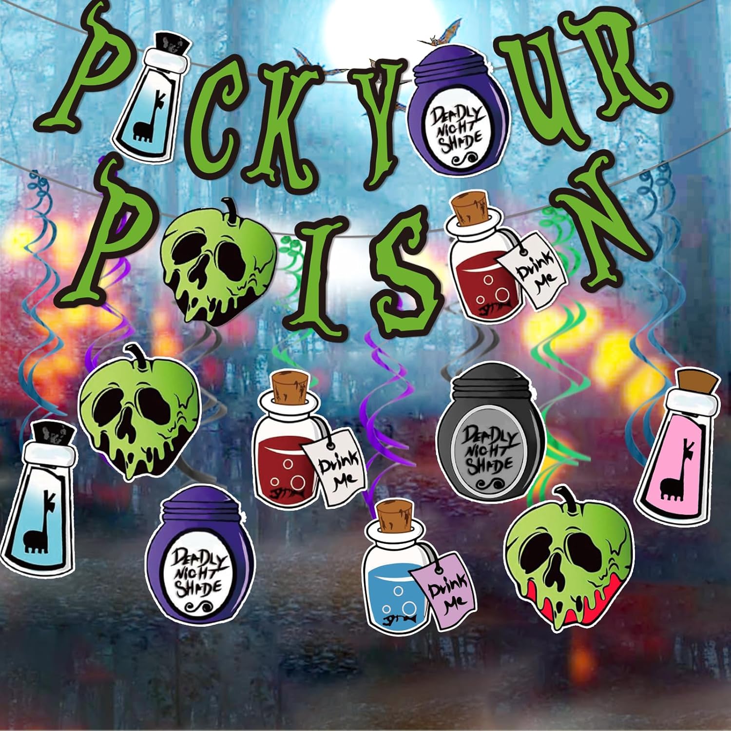Pick Your Poison Halloween Banner Set