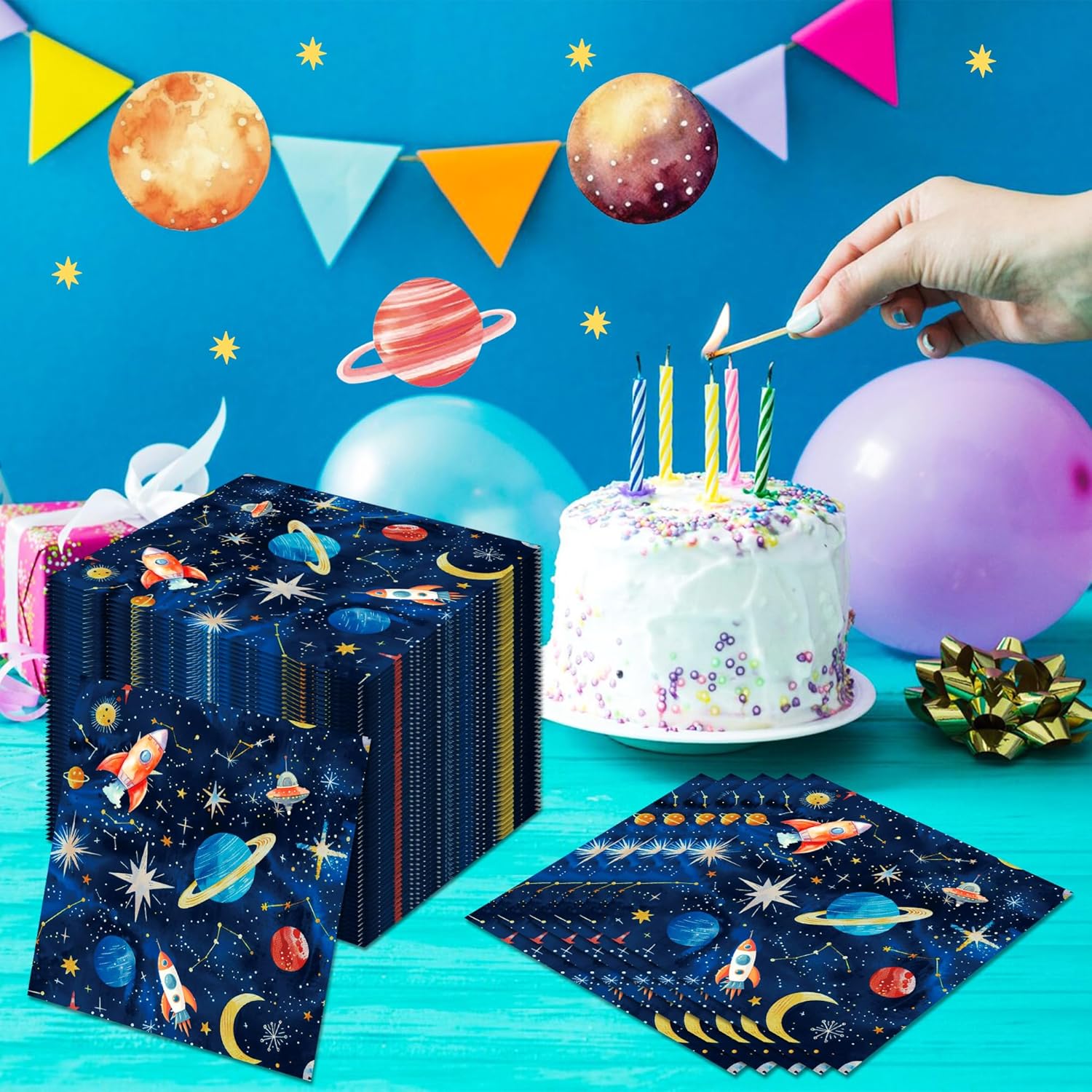 Outer Space Party Napkins 40PCS Disposable