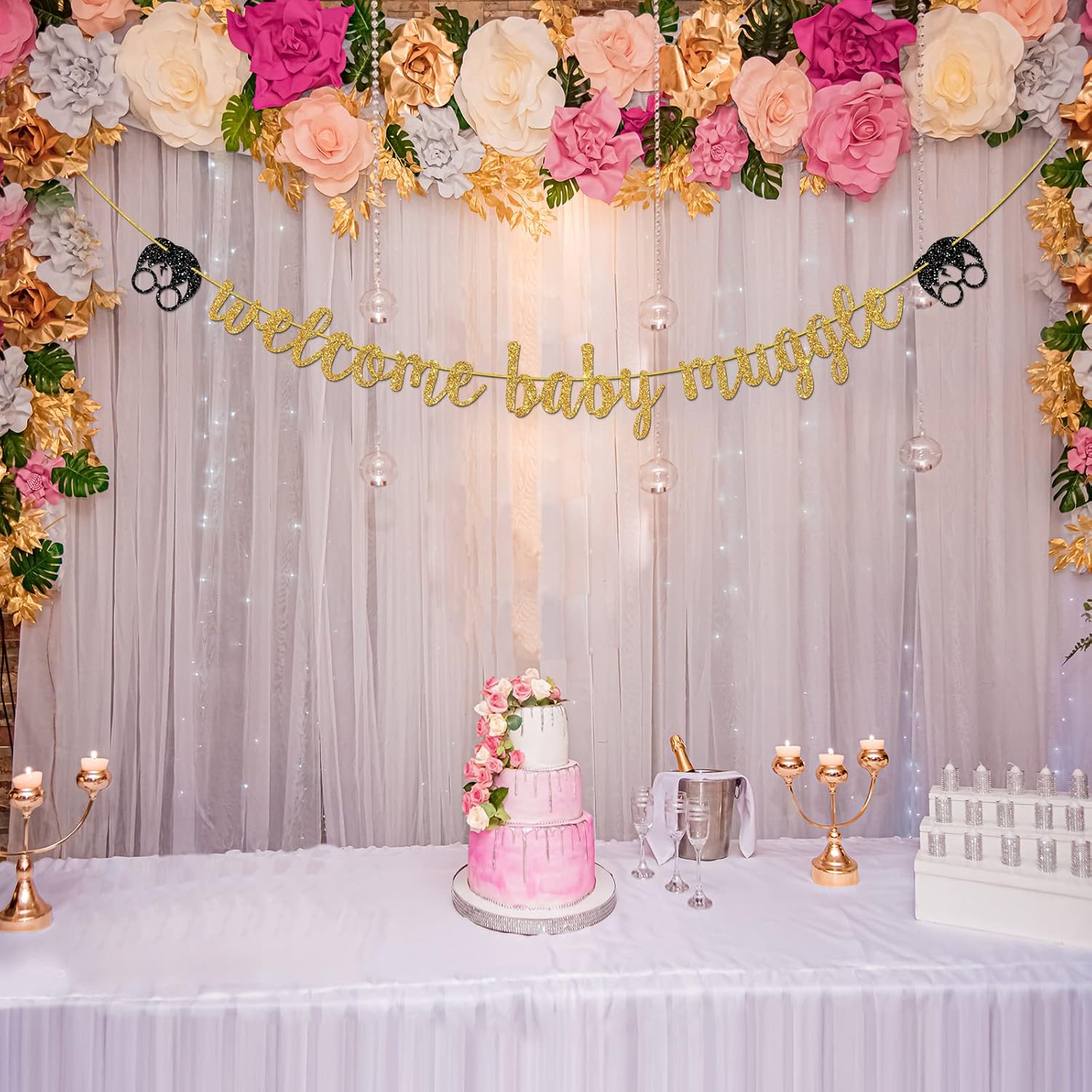 Welcome Baby Muggle Banner for Birthday Party Decorations